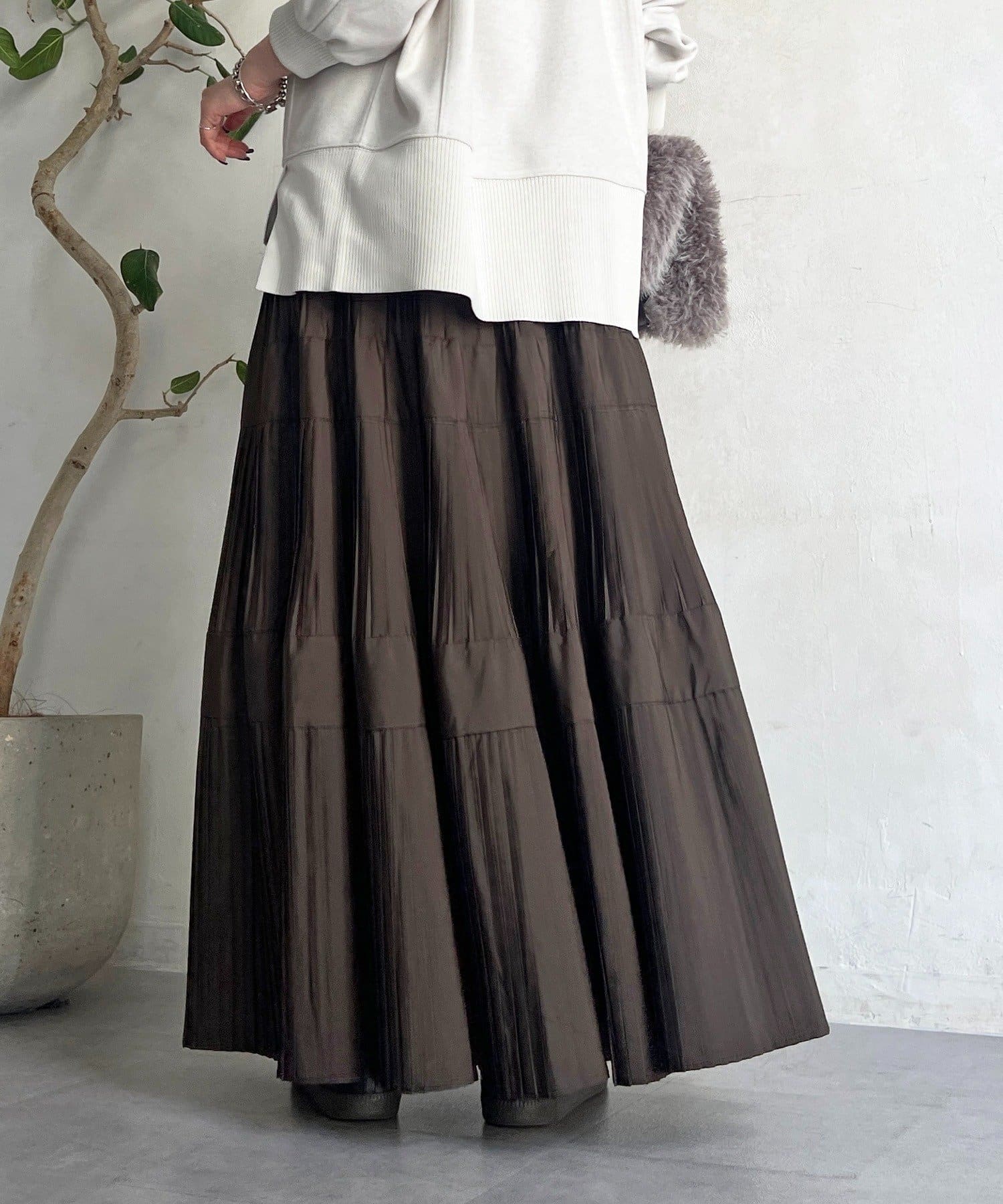 Croisiere(クロジエール) プリーツティアードスカート