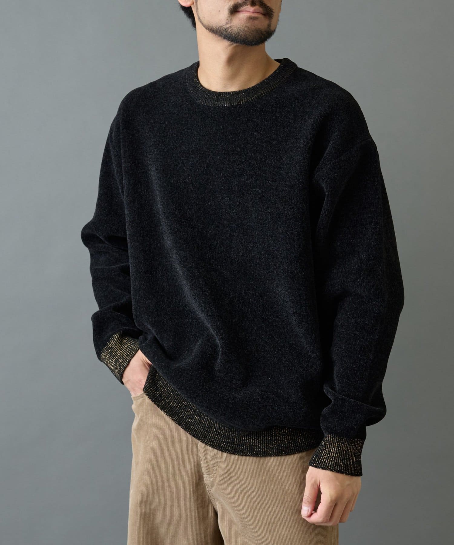 COLONY 2139(コロニー トゥーワンスリーナイン) スウェットライク配色モールニット