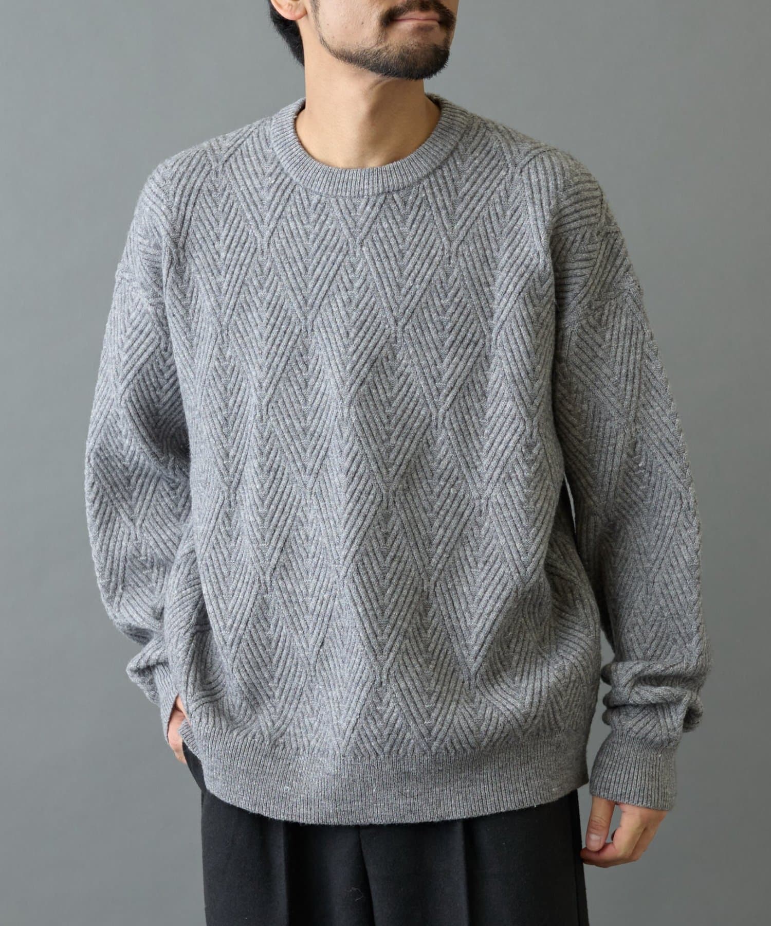 COLONY 2139(コロニー トゥーワンスリーナイン) タイル柄ニットプルオーバー