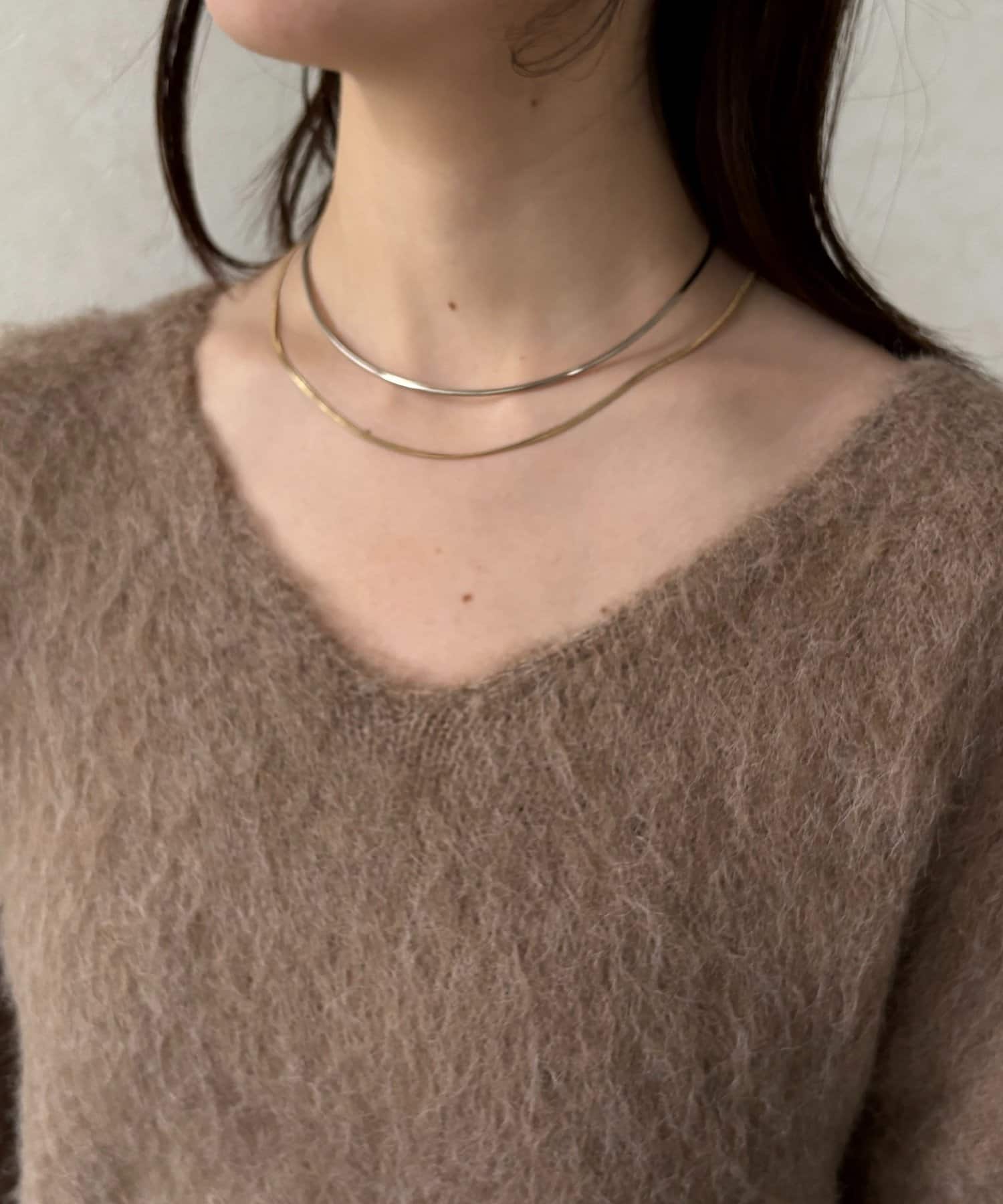 Thevon.(ゼヴォン) アルパカ混Vネックゆるニット