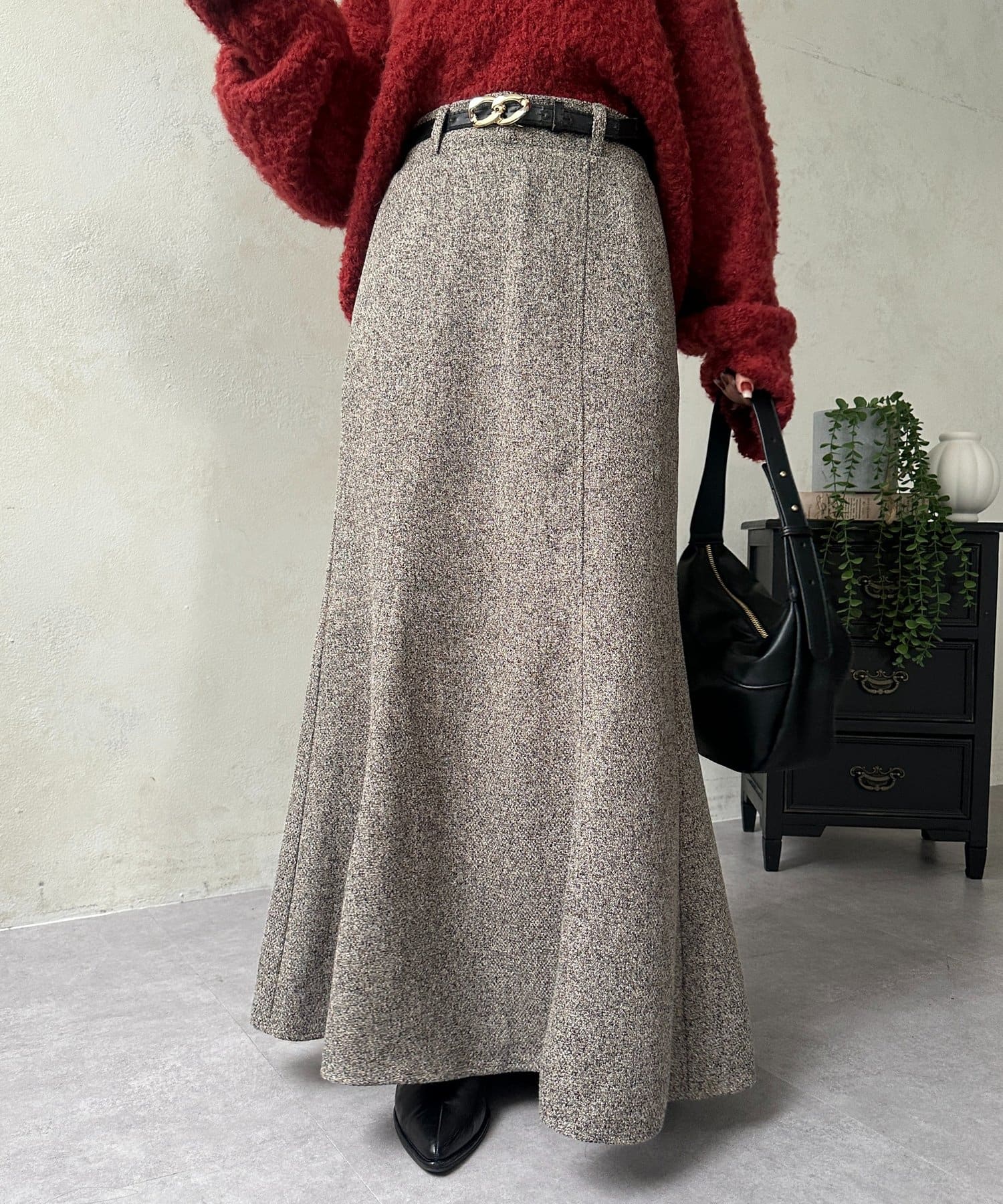 Thevon.(ゼヴォン) ツイードマーメイドスカート