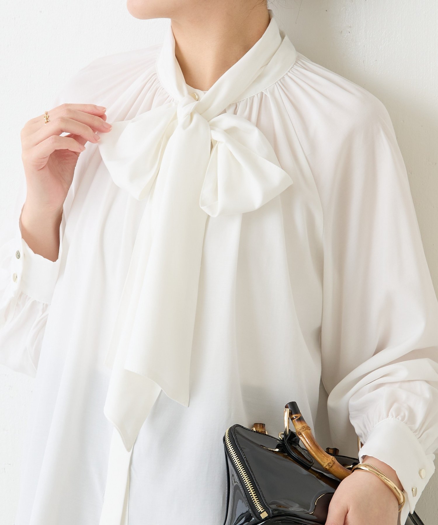 COLLAGE GALLARDAGALANTE(コラージュ ガリャルダガランテ) 【ボウタイは取りし可】2WAYボウタイシャツ/セレモ二ー