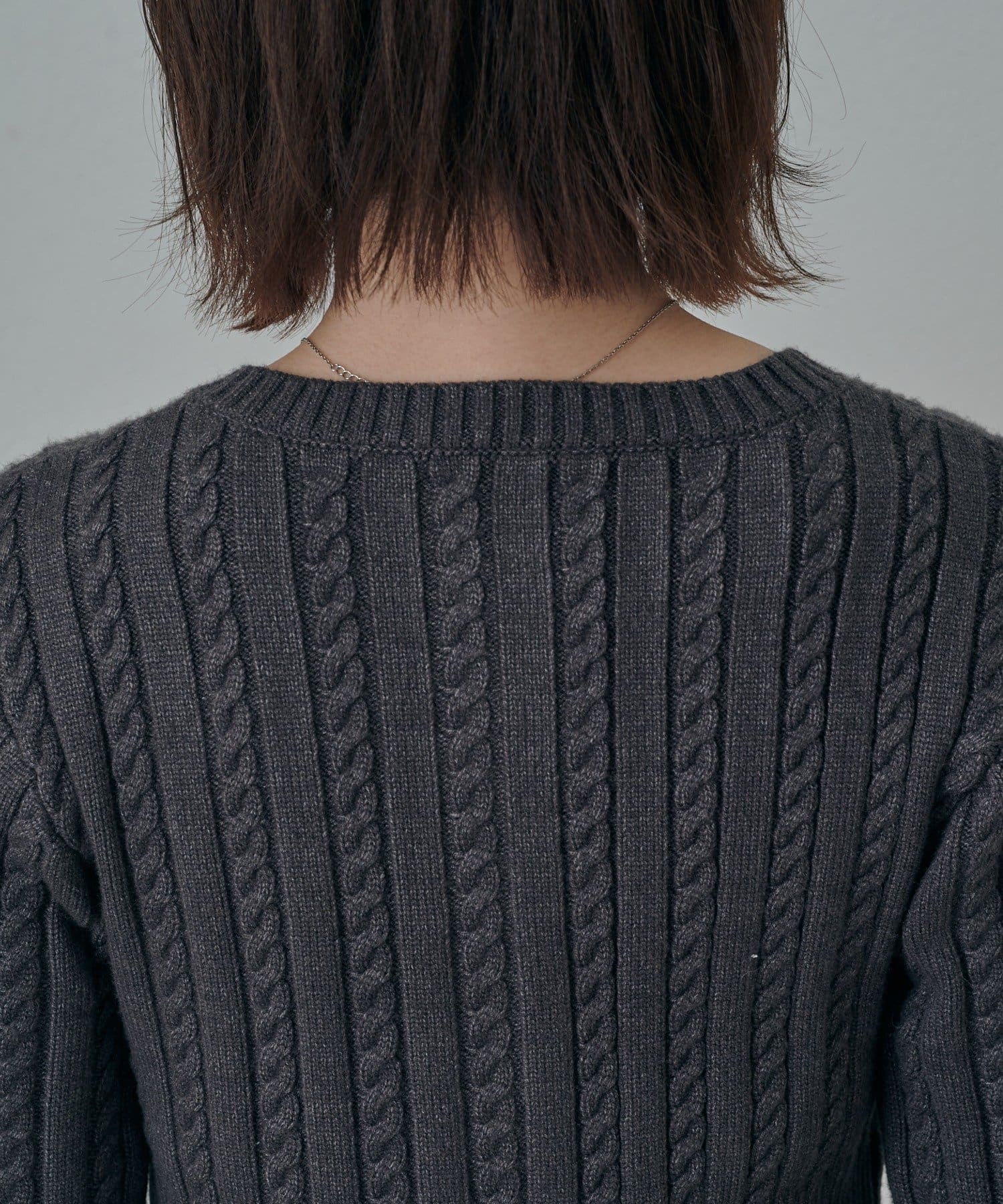 mline(エムライン) [mline]ケーブルロゴ ショートカーディガン