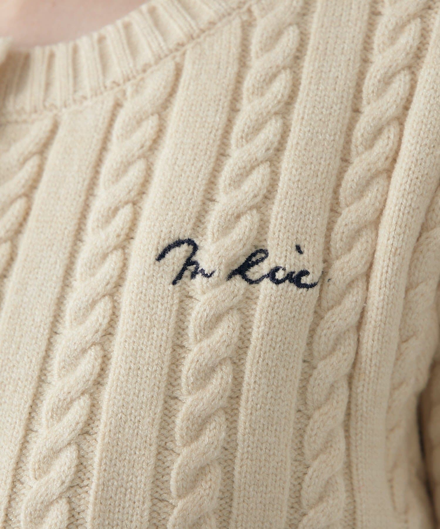 mline(エムライン) [mline]ケーブルロゴ ショートカーディガン