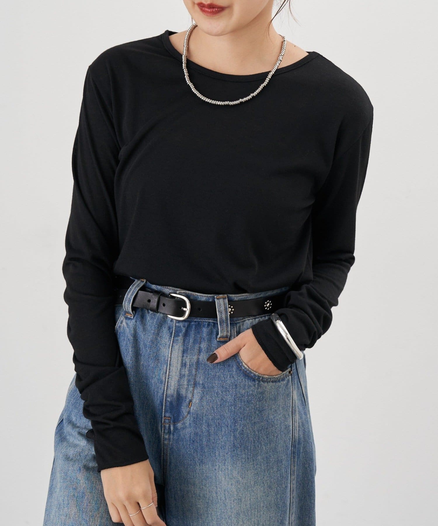 SHENERY(シーナリー) シアーロングスリーブTEE