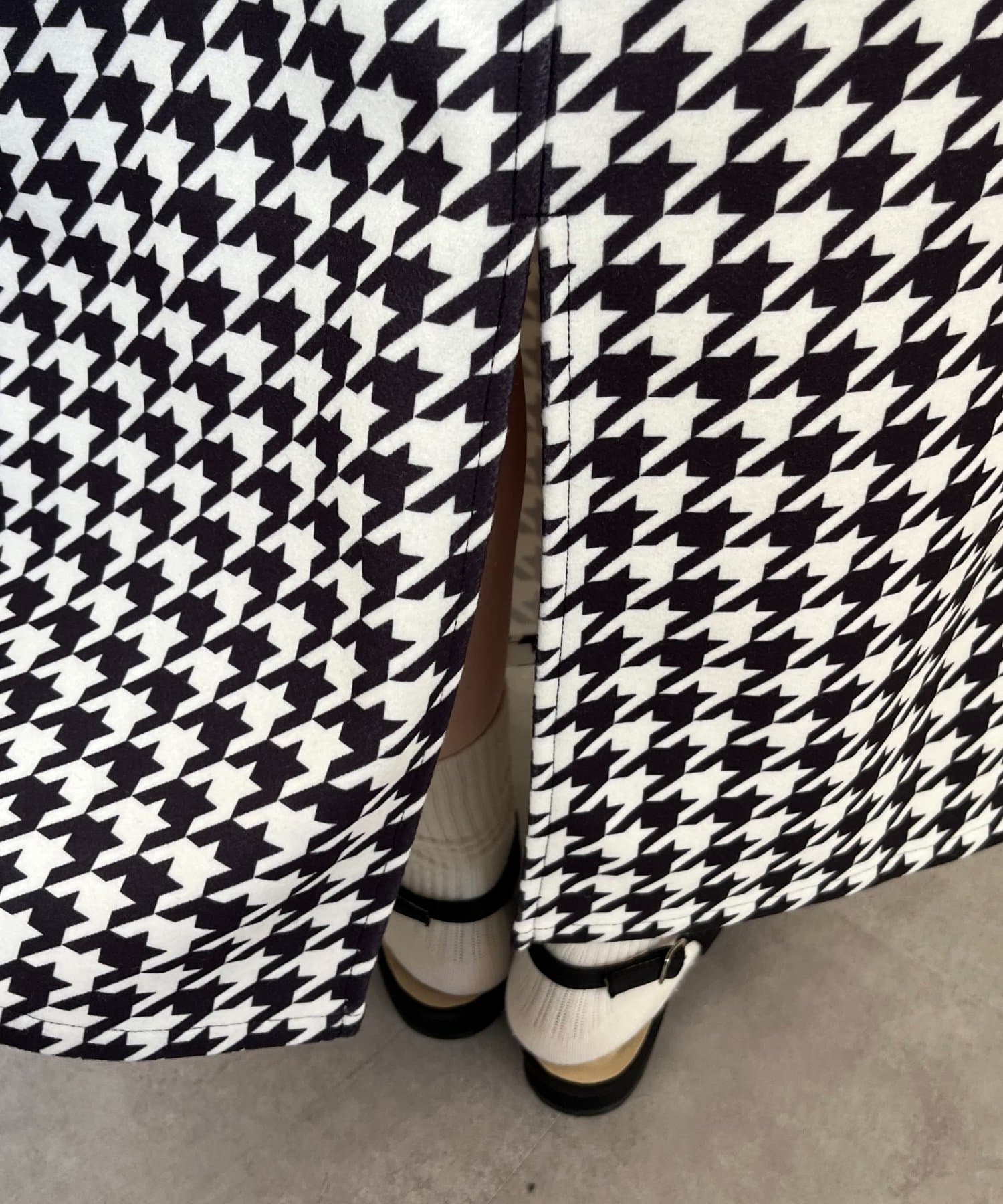 prose verse(プロズヴェール) スーパーストレッチ起毛チェックナロースカート