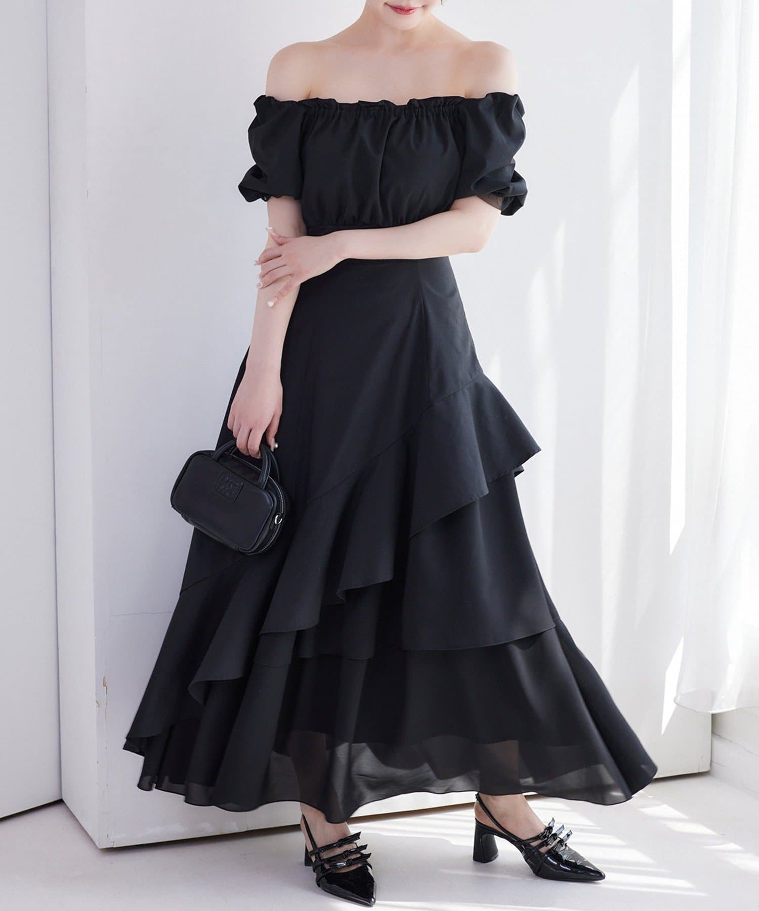 NICE CLAUP / OLIVE des OLIVE OUTLET(ナイスクラップ  / オリーブ デ オリーブ アウトレット) 【one after another】イレヘムティアードロングワンピース