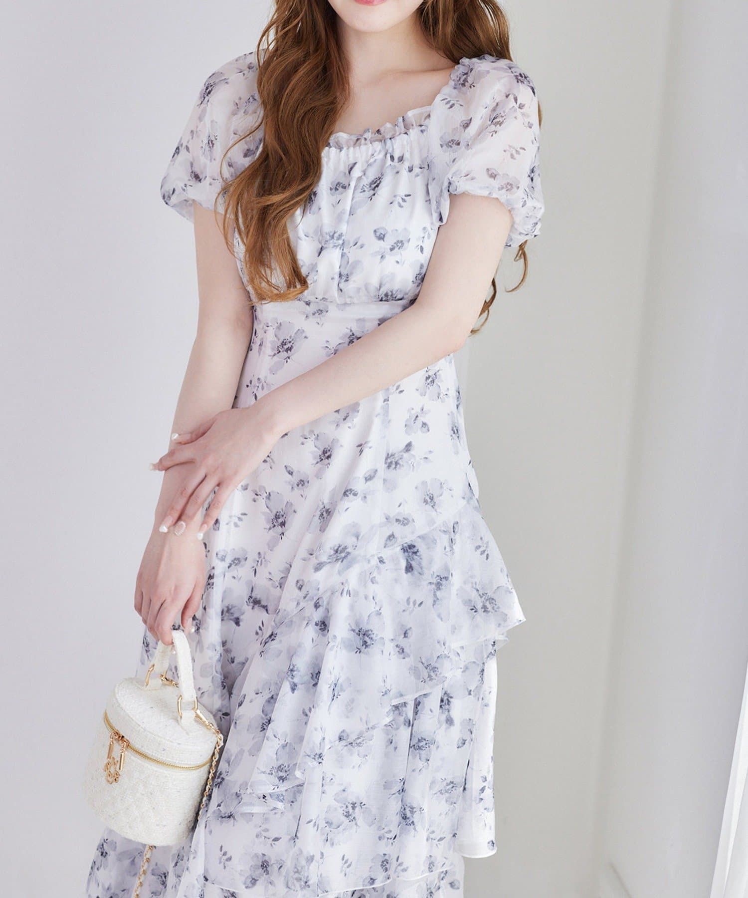 NICE CLAUP / OLIVE des OLIVE OUTLET(ナイスクラップ  / オリーブ デ オリーブ アウトレット) 【one after another】イレヘムティアードロングワンピース