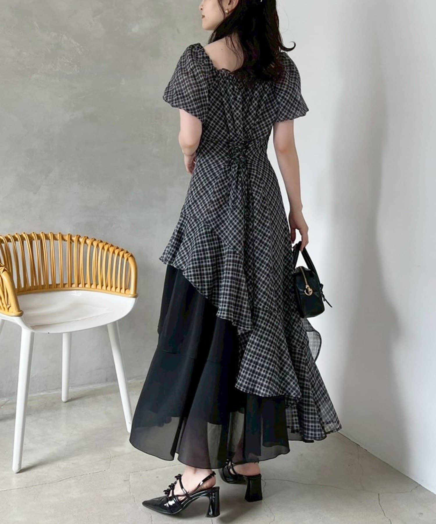 NICE CLAUP / OLIVE des OLIVE OUTLET(ナイスクラップ  / オリーブ デ オリーブ アウトレット) 【one after another】イレヘムティアードロングワンピース