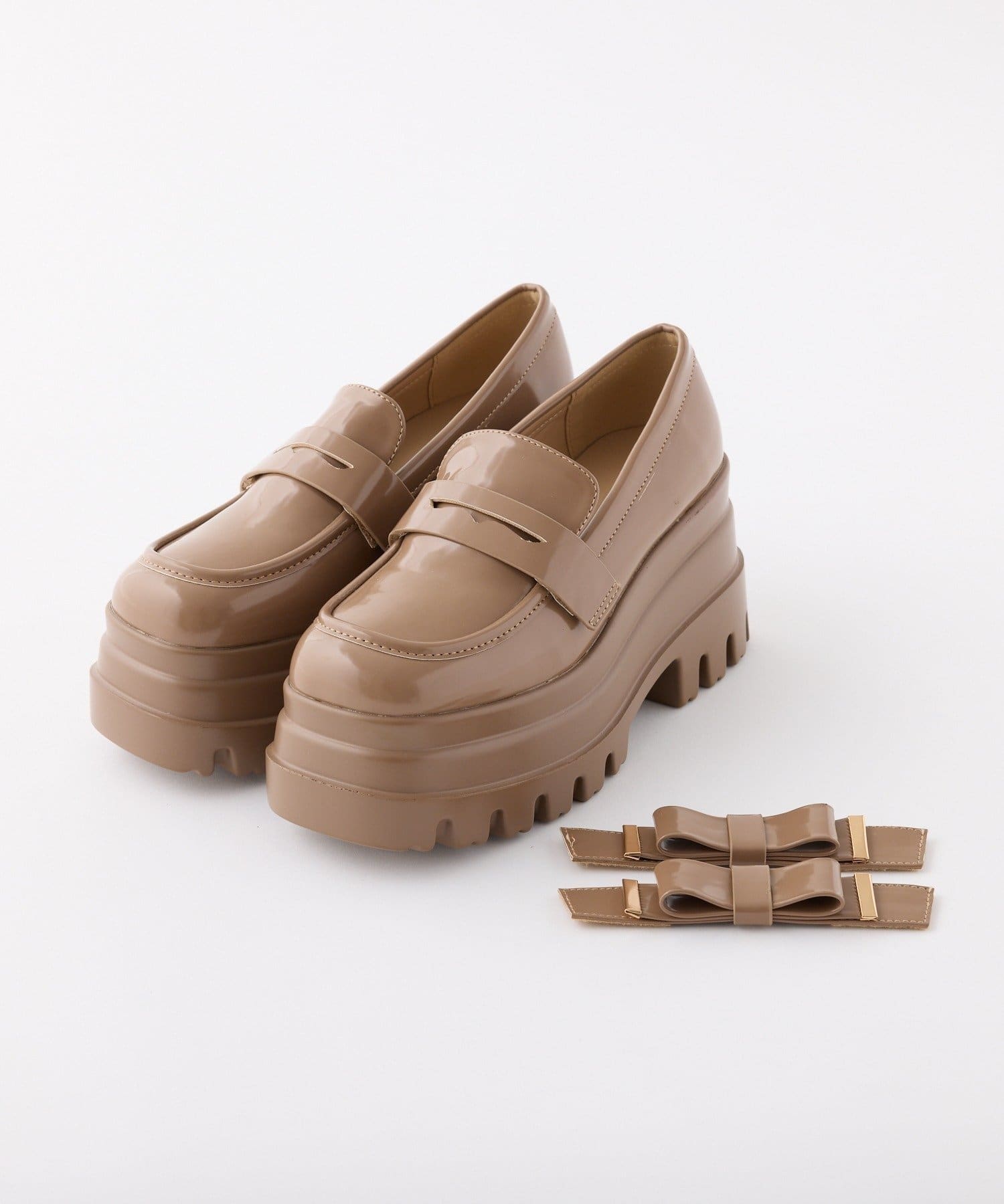 NICE CLAUP / OLIVE des OLIVE OUTLET(ナイスクラップ / オリーブ デ オリーブ アウトレット) レディース 【one after another】2ウェイトリプルソールローファ モカ