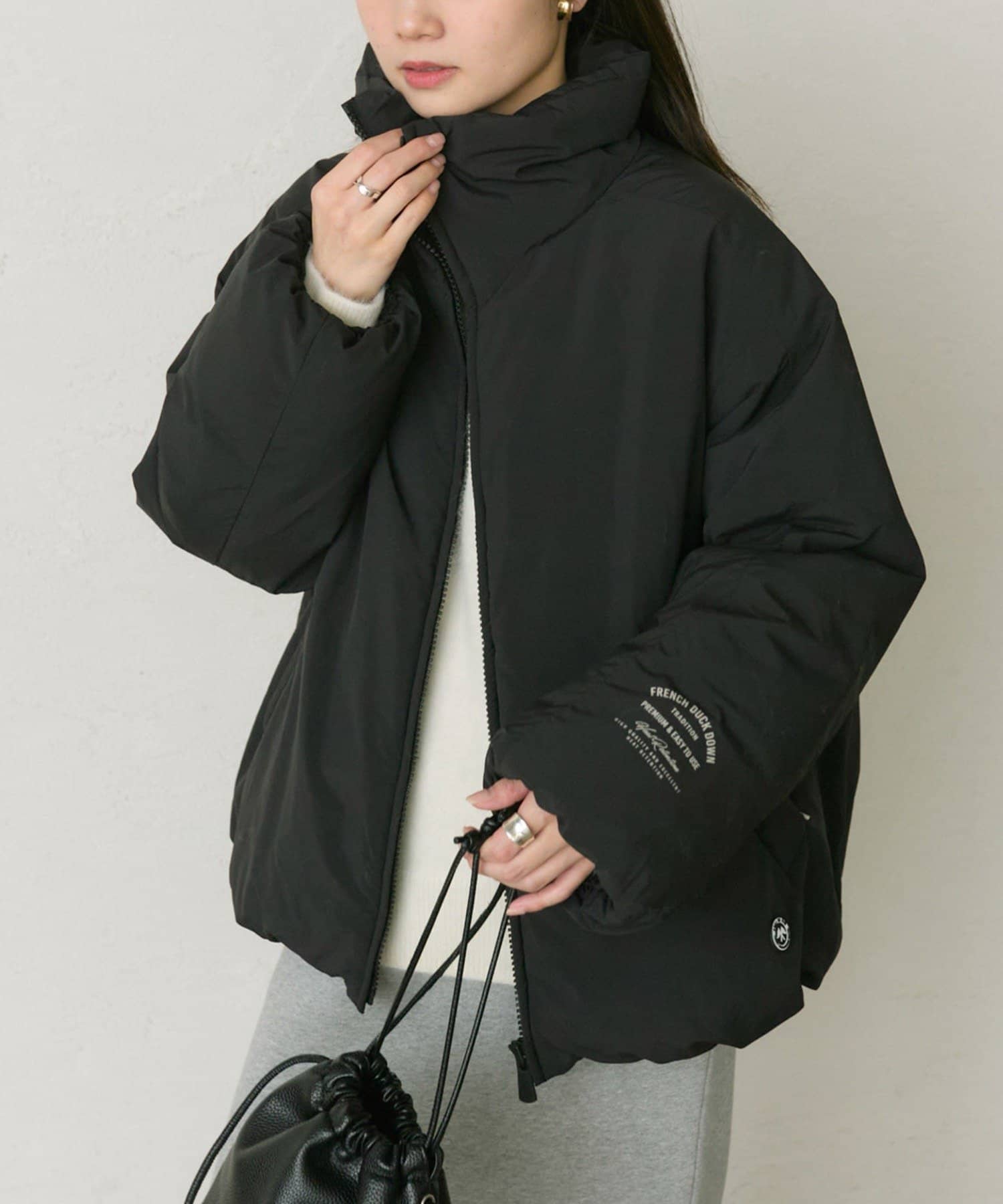 PUAL CE CIN(ピュアルセシン) フレンチダックダウンジップアップジャケット