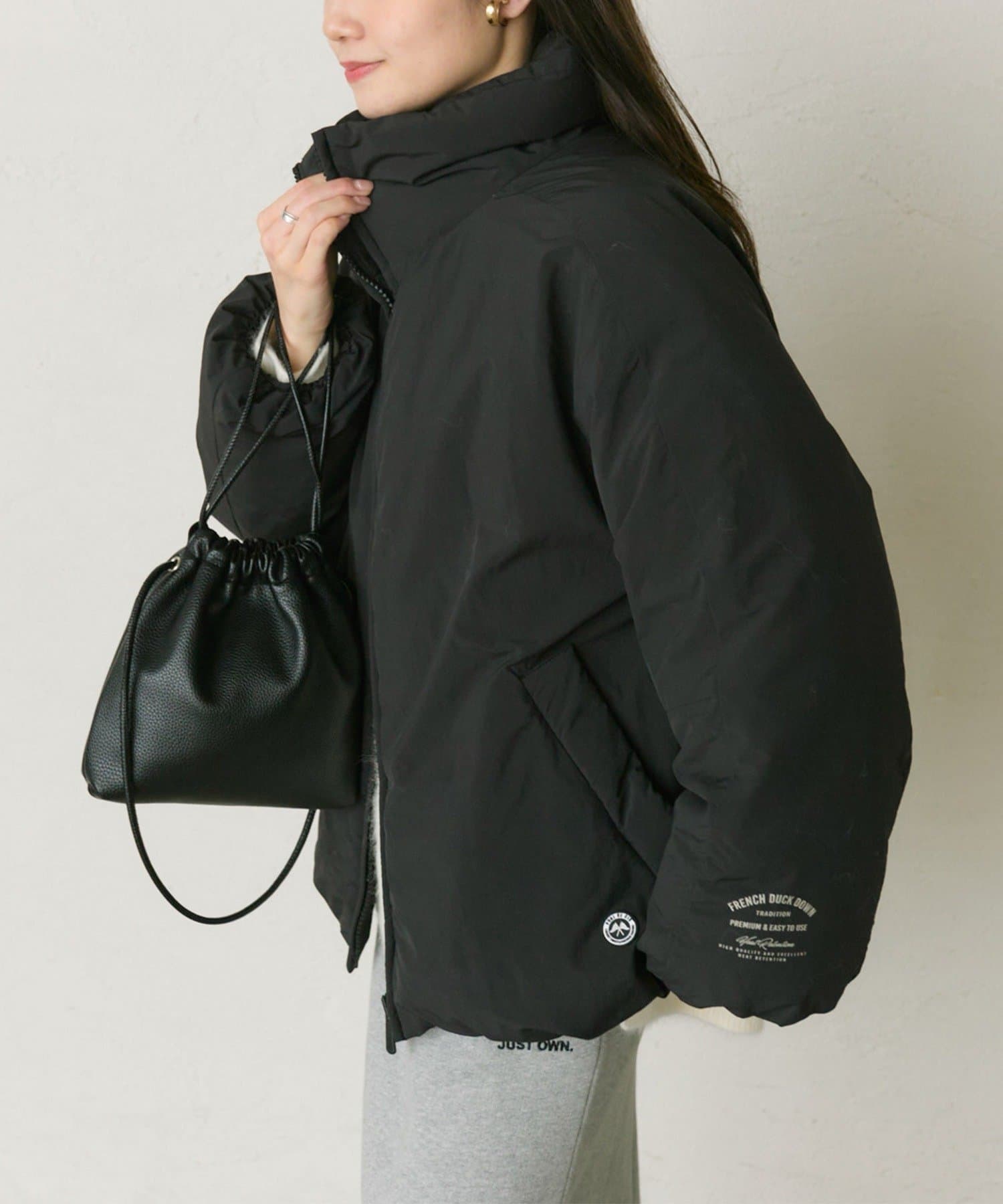 PUAL CE CIN(ピュアルセシン) フレンチダックダウンジップアップジャケット