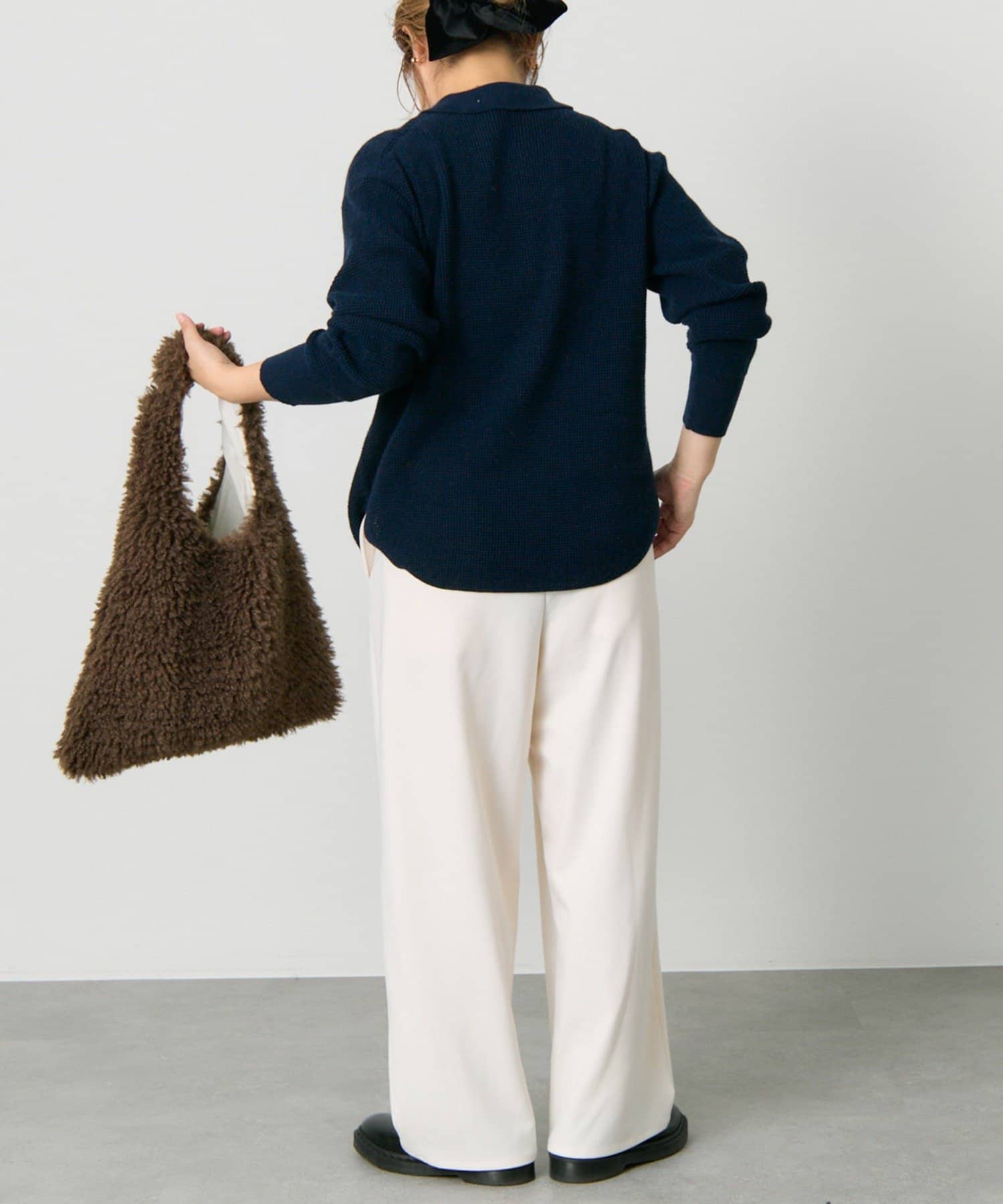 PUAL CE CIN(ピュアルセシン) ワッフルニットポロ