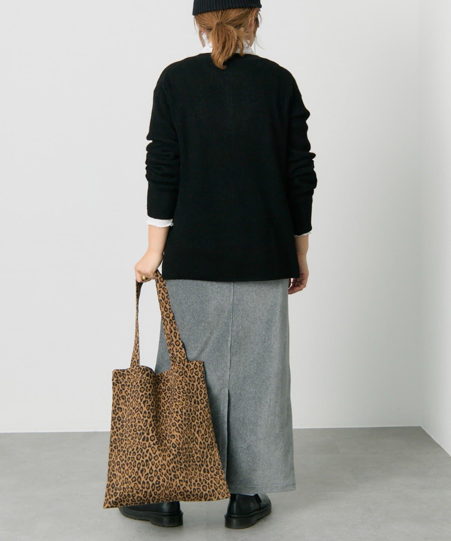 PUAL CE CIN(ピュアルセシン) キーネックワッフルニット