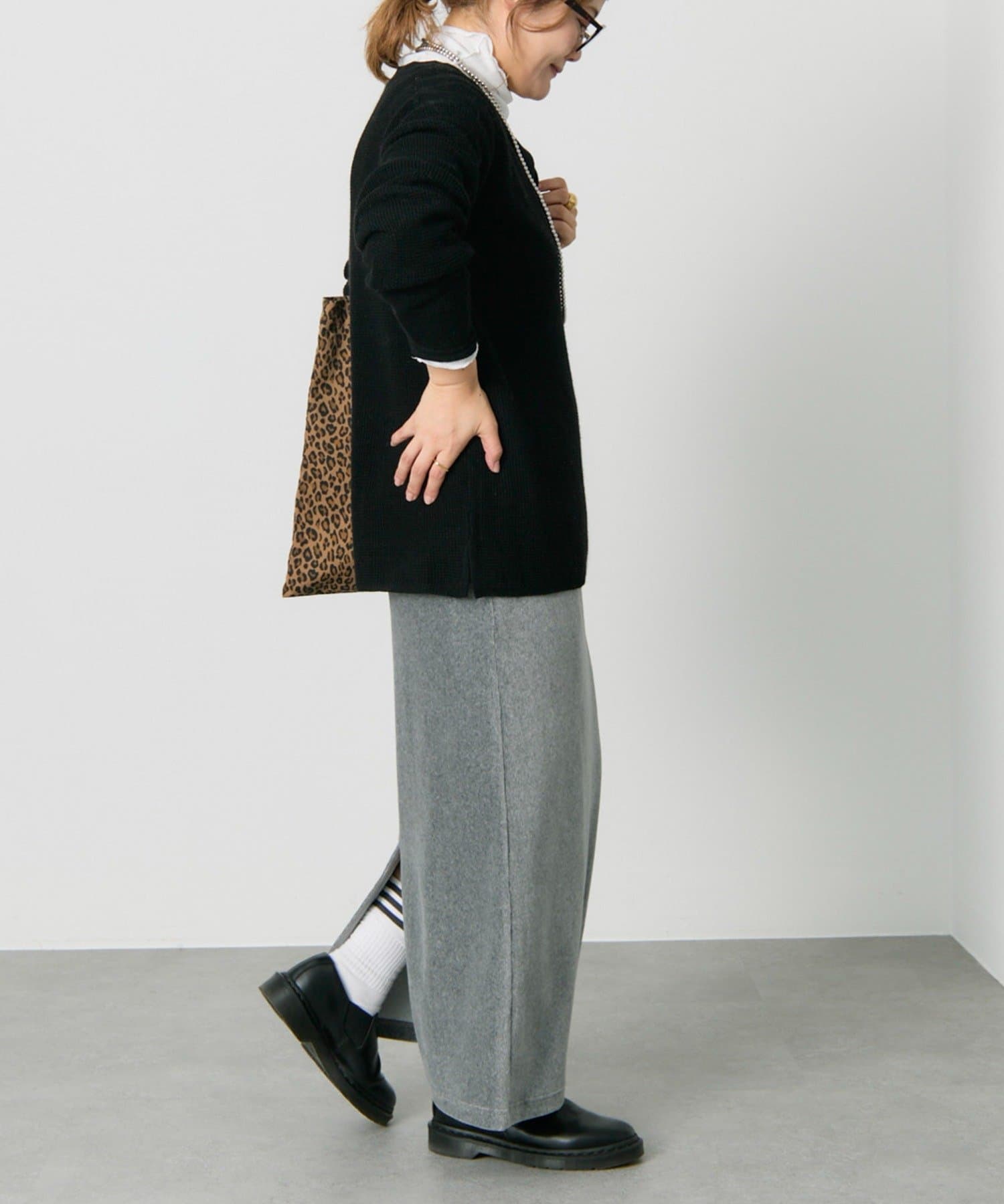 PUAL CE CIN(ピュアルセシン) キーネックワッフルニット