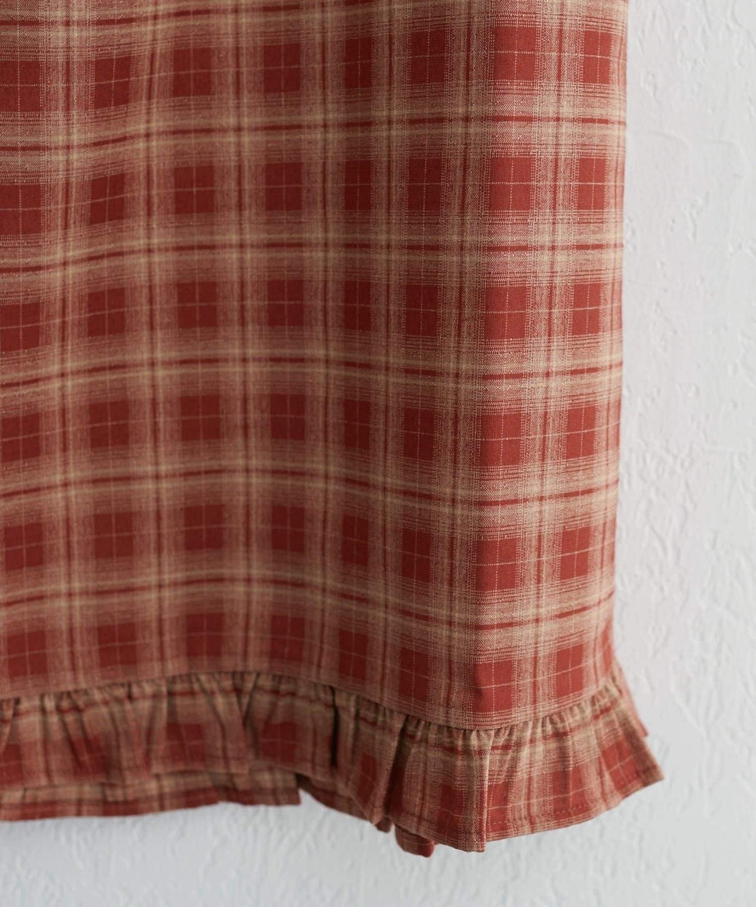 NICE CLAUP / OLIVE des OLIVE OUTLET(ナイスクラップ  / オリーブ デ オリーブ アウトレット) 【natural couture】裾フリルチェック柄スカート