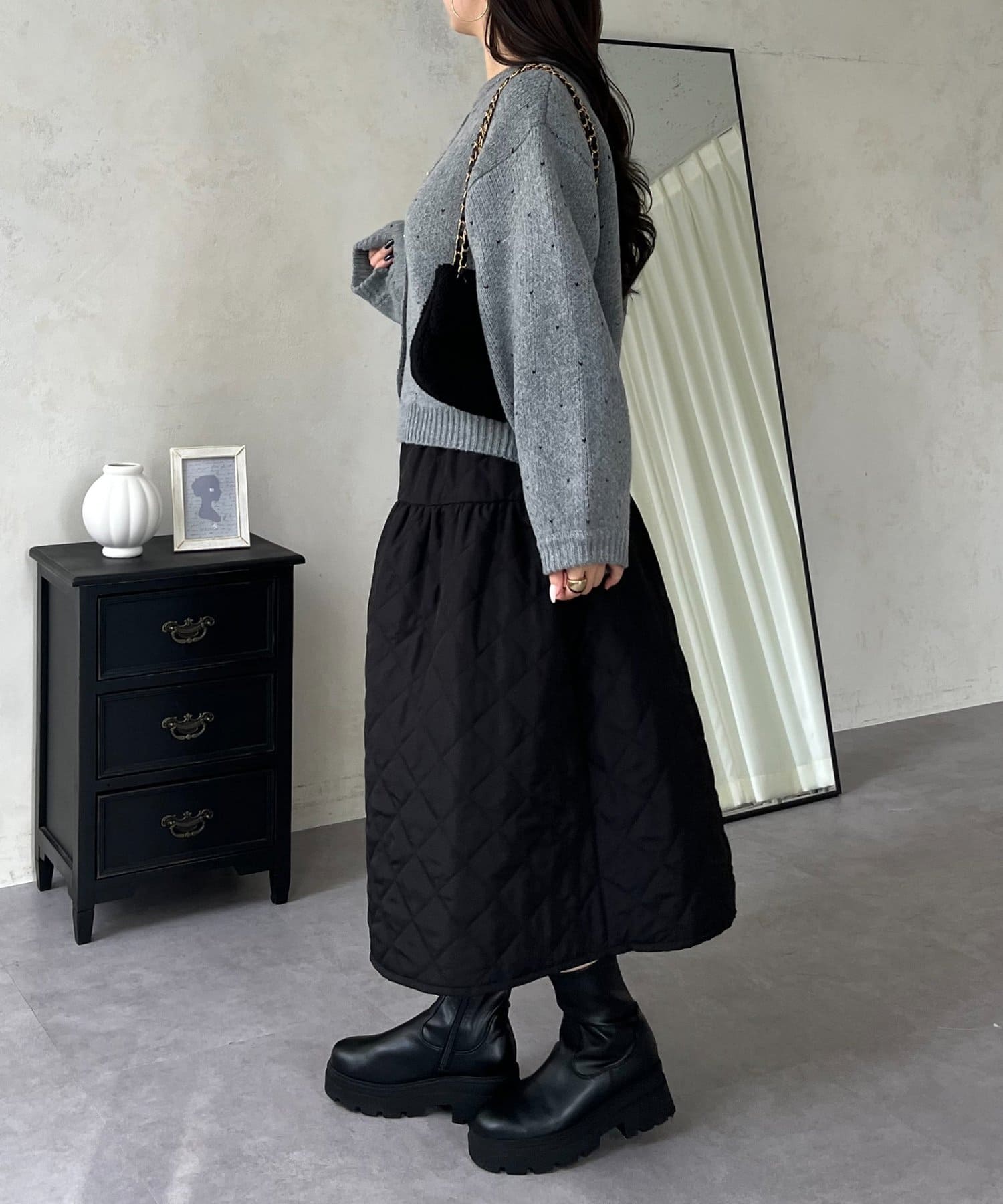 prose verse(プロズヴェール) ハートボタンミニハートカーディガン