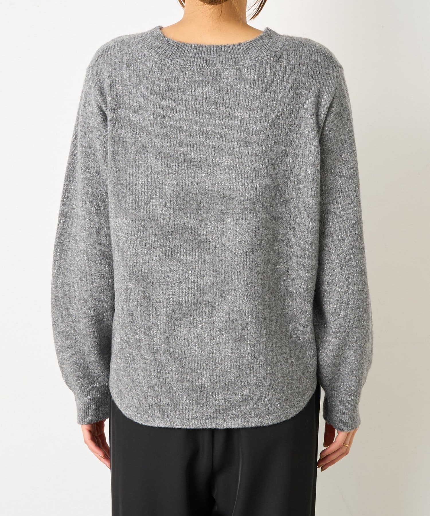 Jena　espace merveilleux(ジェナ　エスパスメルヴェイユ) ラメクルーネックニット