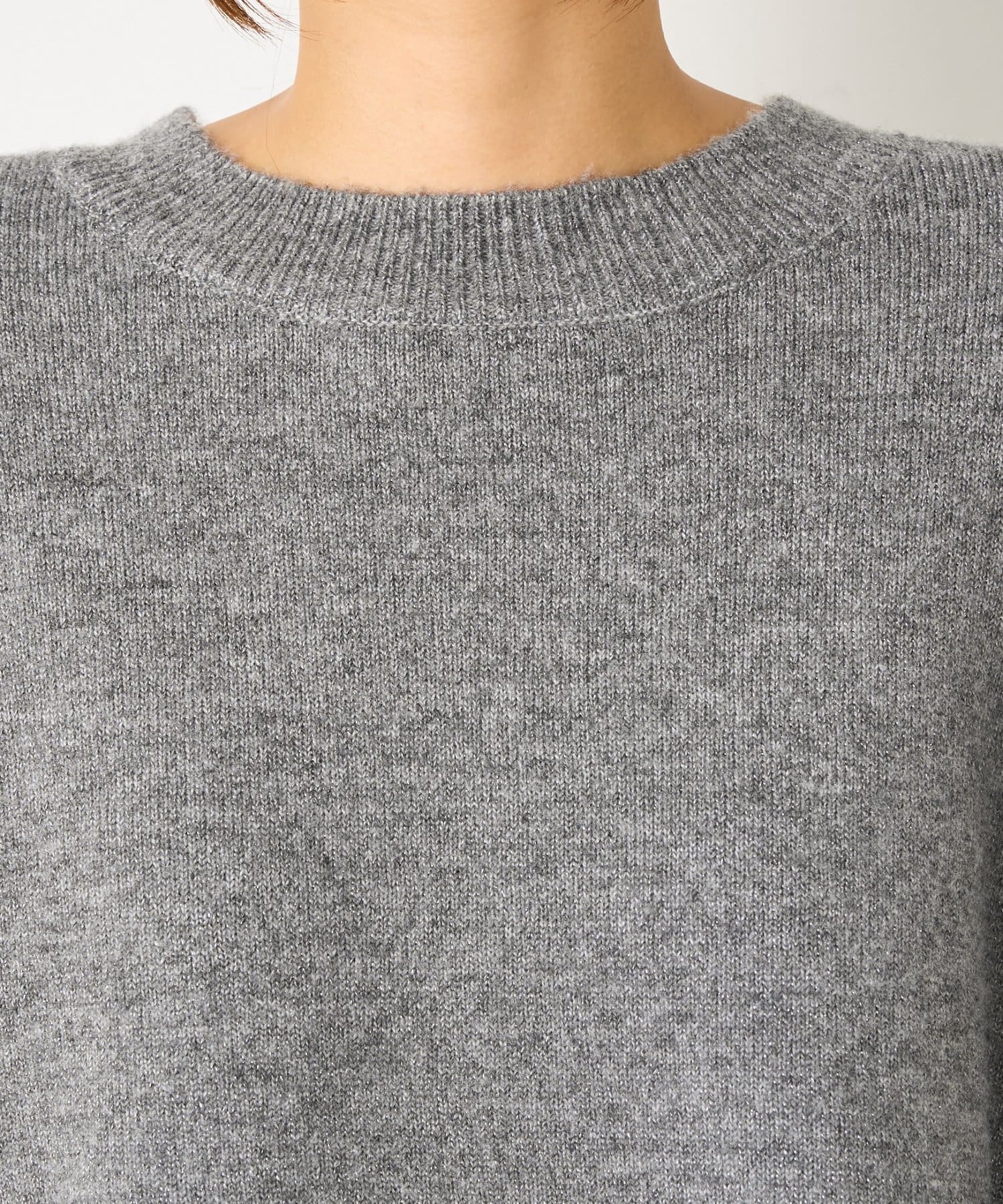 Jena　espace merveilleux(ジェナ　エスパスメルヴェイユ) ラメクルーネックニット