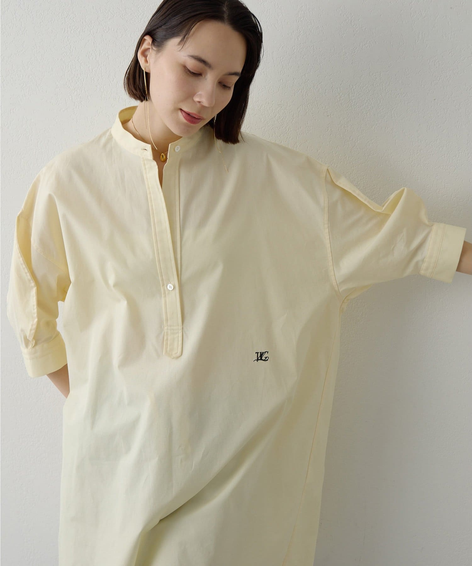 Whim Gazette(ウィム ガゼット) 刺繍チュニックシャツ