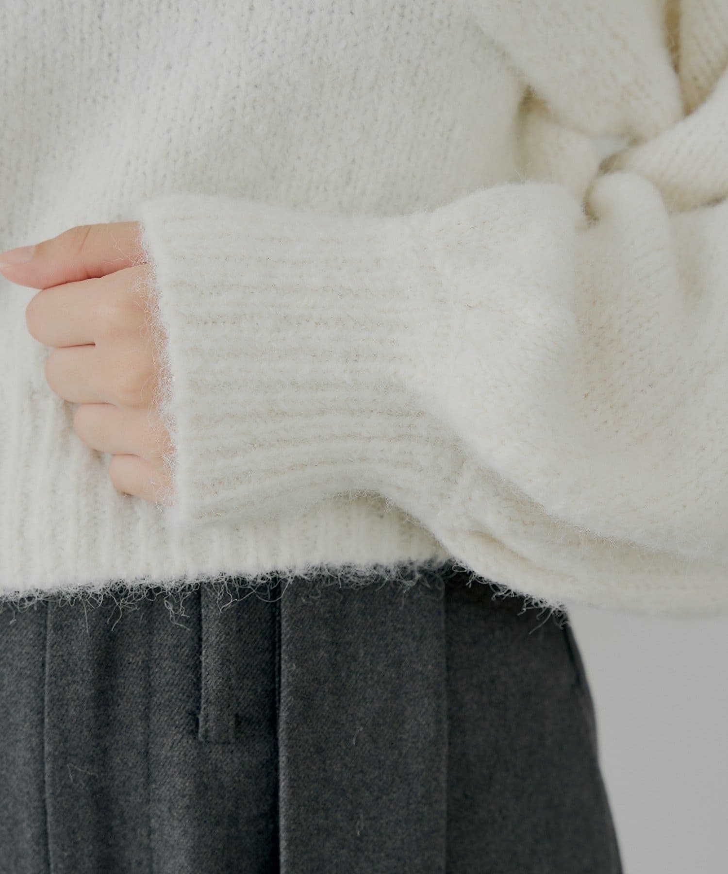 Chico(チコ) シャギーリボンデザインニット