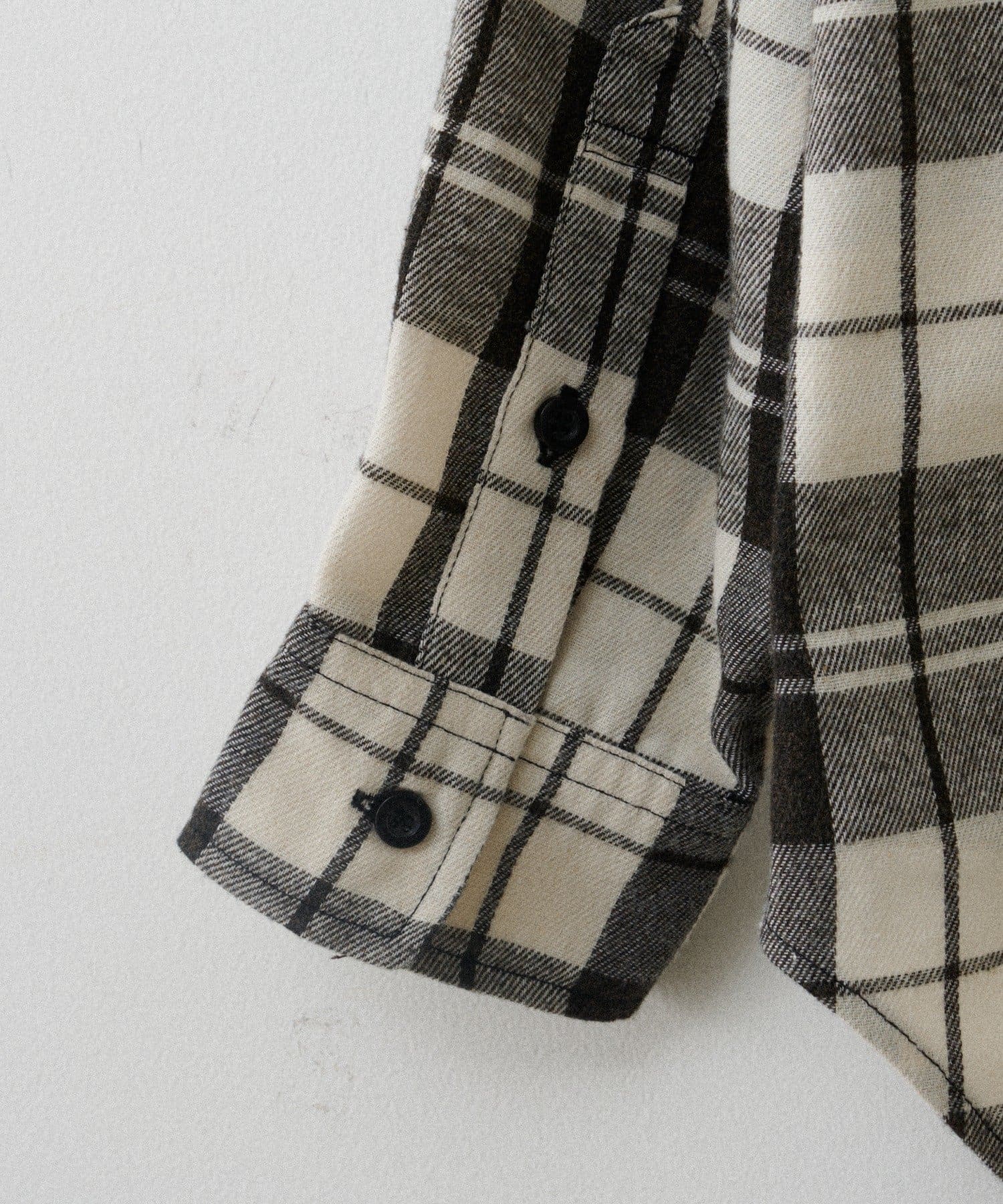 Kastane(カスタネ) 【WHIMSIC】アシッドウォッシュフランネルチェックシャツ