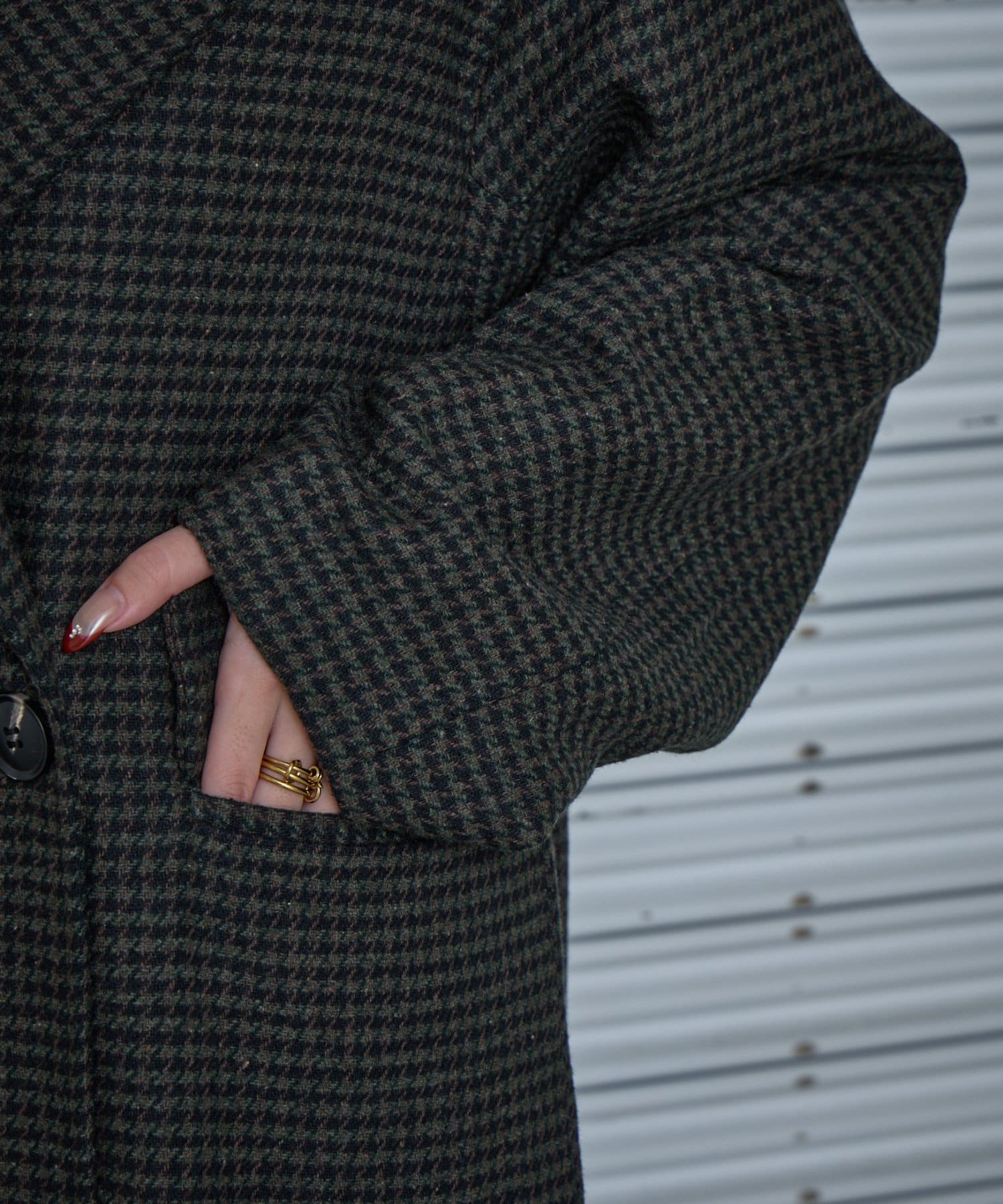 -goocy-(グーシー) チェックロングコート