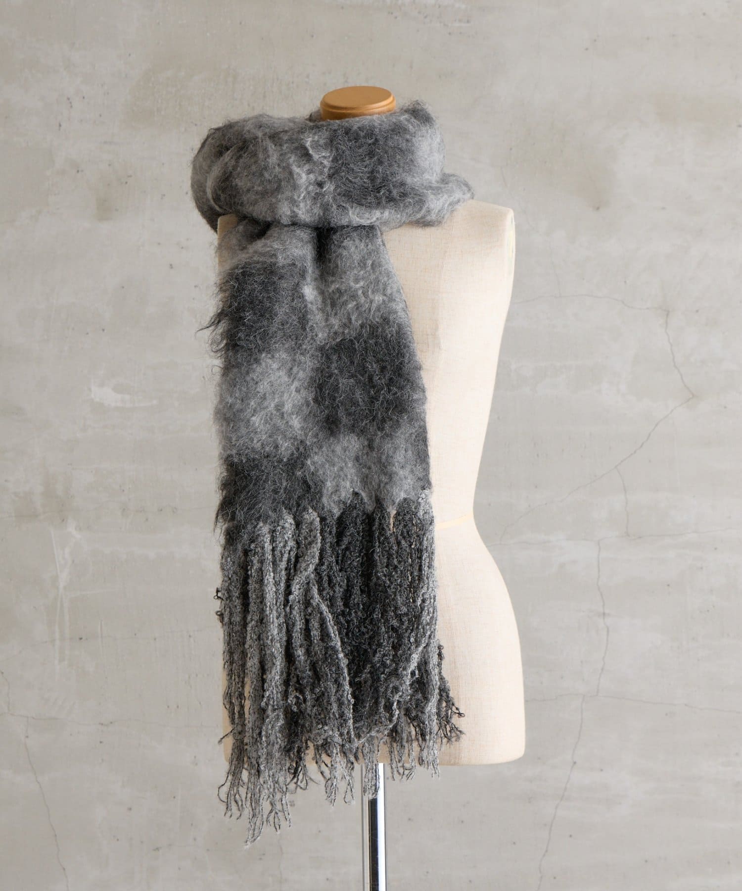 -goocy-(グーシー) 起毛チェックマフラー