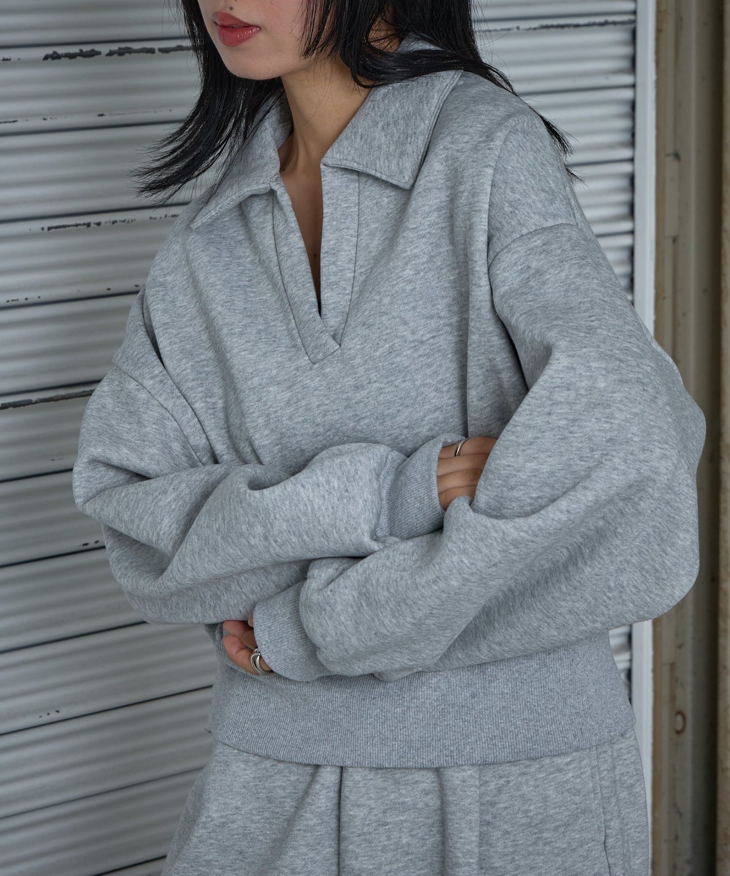 -goocy-(グーシー) 裏起毛キーネックPO