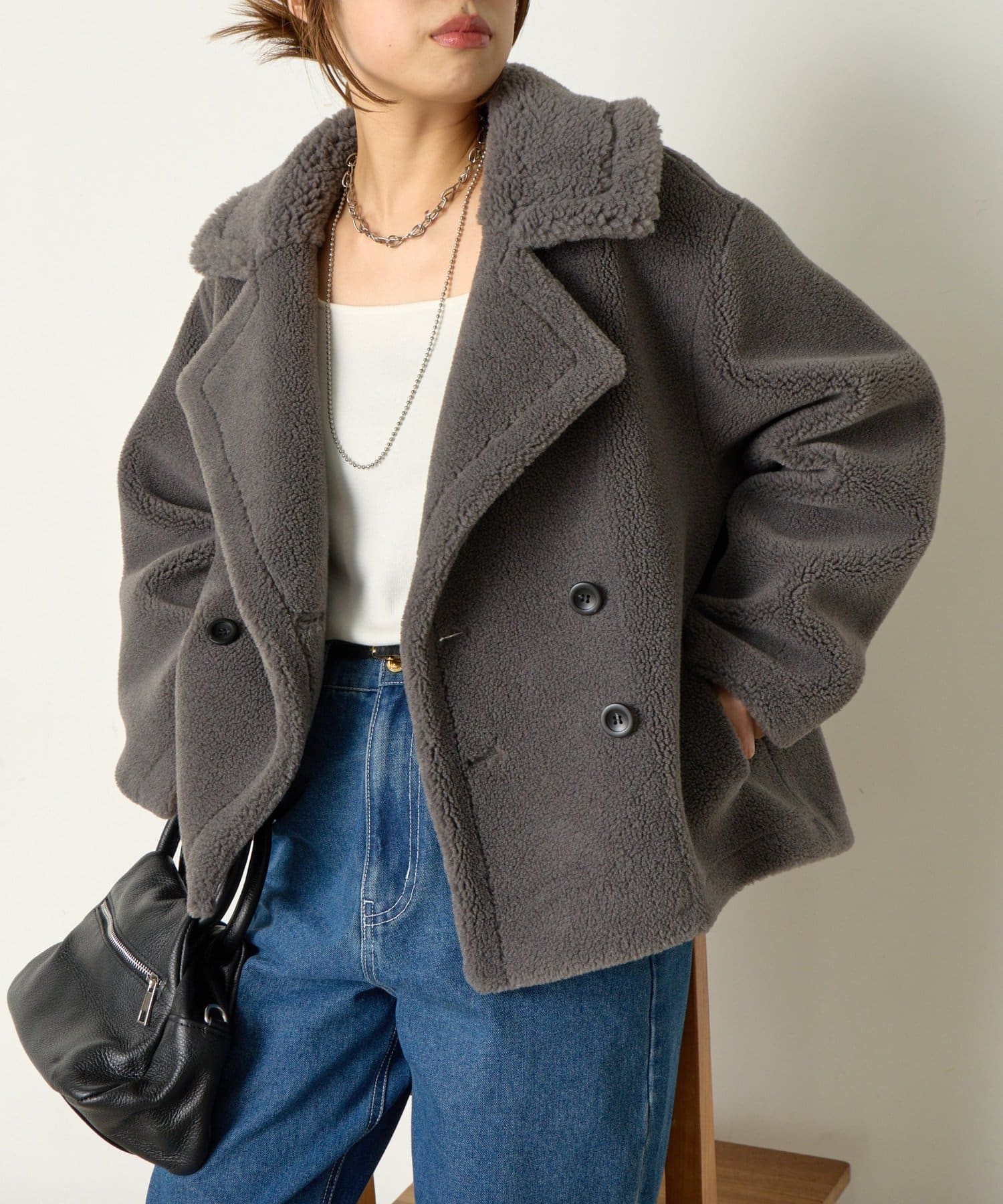 Jena　espace merveilleux(ジェナ　エスパスメルヴェイユ) ボアダブルジャケット