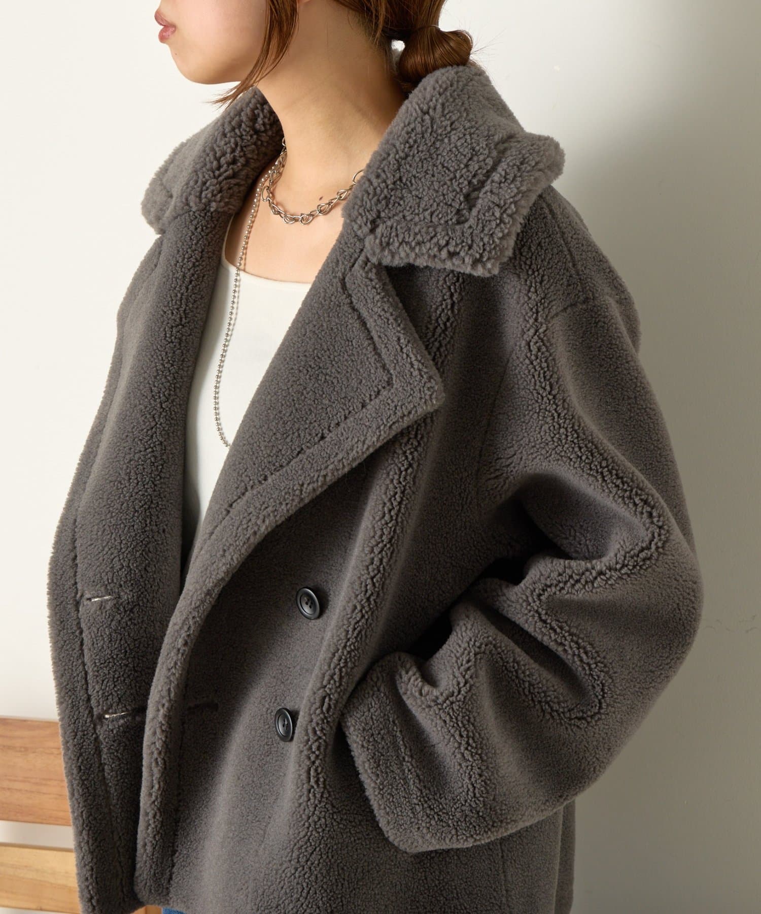 Jena　espace merveilleux(ジェナ　エスパスメルヴェイユ) ボアダブルジャケット