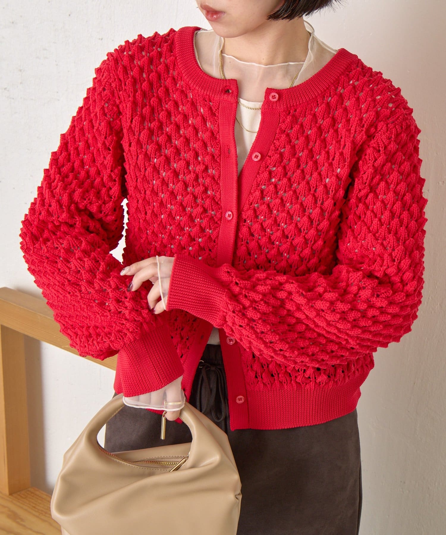 Jena　espace merveilleux(ジェナ　エスパスメルヴェイユ) バンピーニットカーディガン