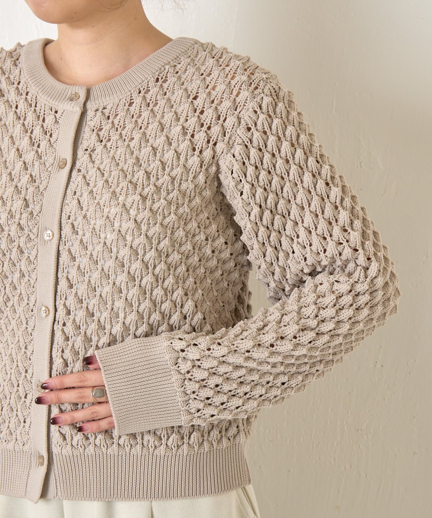 Jena　espace merveilleux(ジェナ　エスパスメルヴェイユ) バンピーニットカーディガン