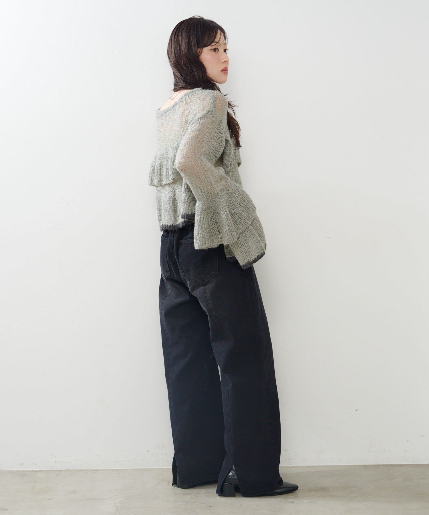 Kastane(カスタネ) 【2サイズ展開/低身長サイズ】ストレートバックベルトパンツ