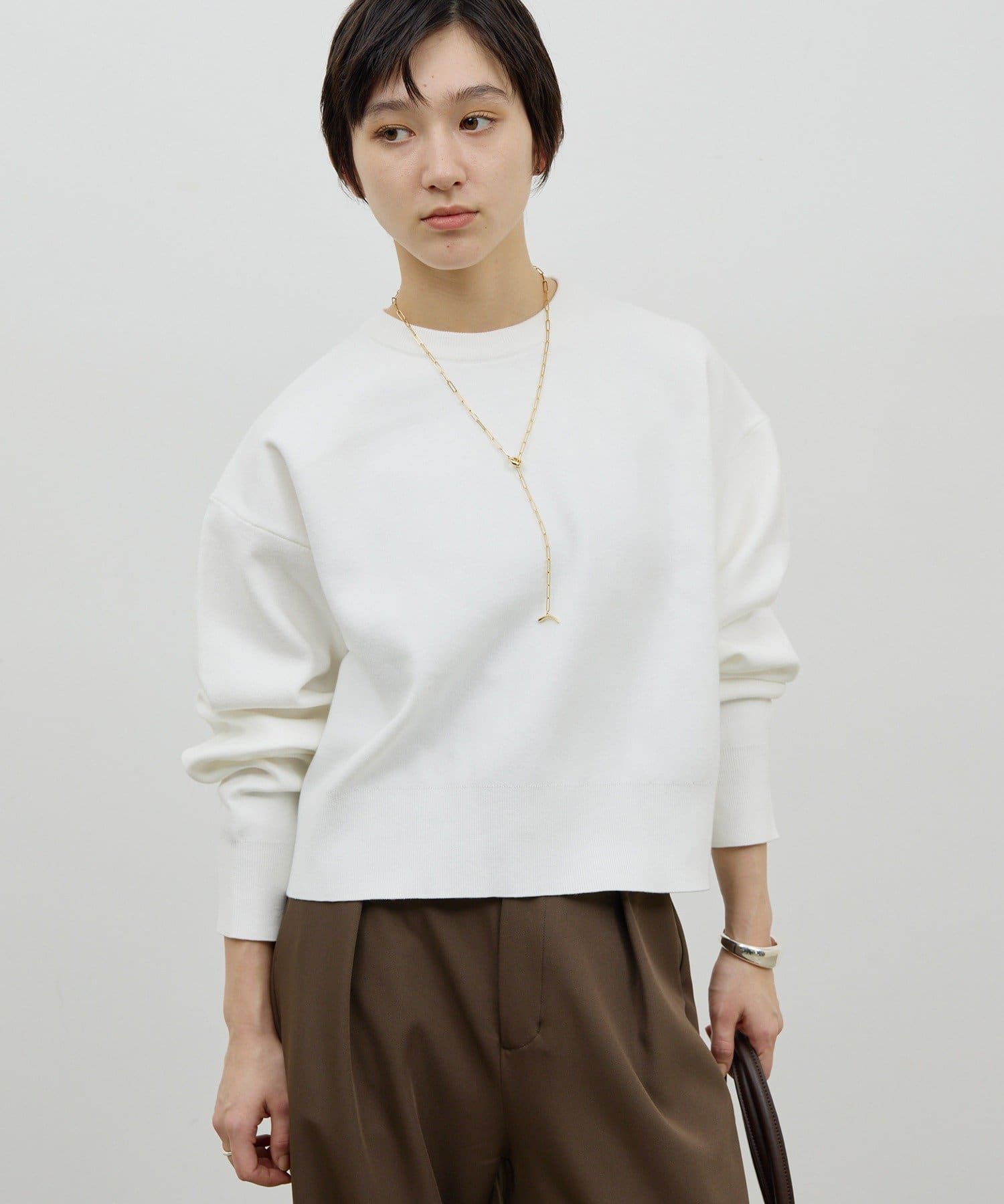 GALLARDAGALANTE(ガリャルダガランテ) スウェットライククルーニット