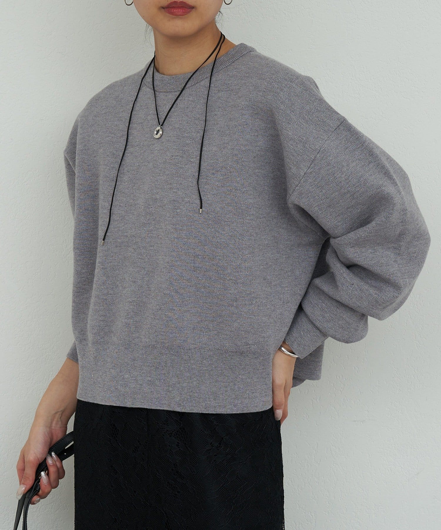 GALLARDAGALANTE(ガリャルダガランテ) スウェットライククルーニット