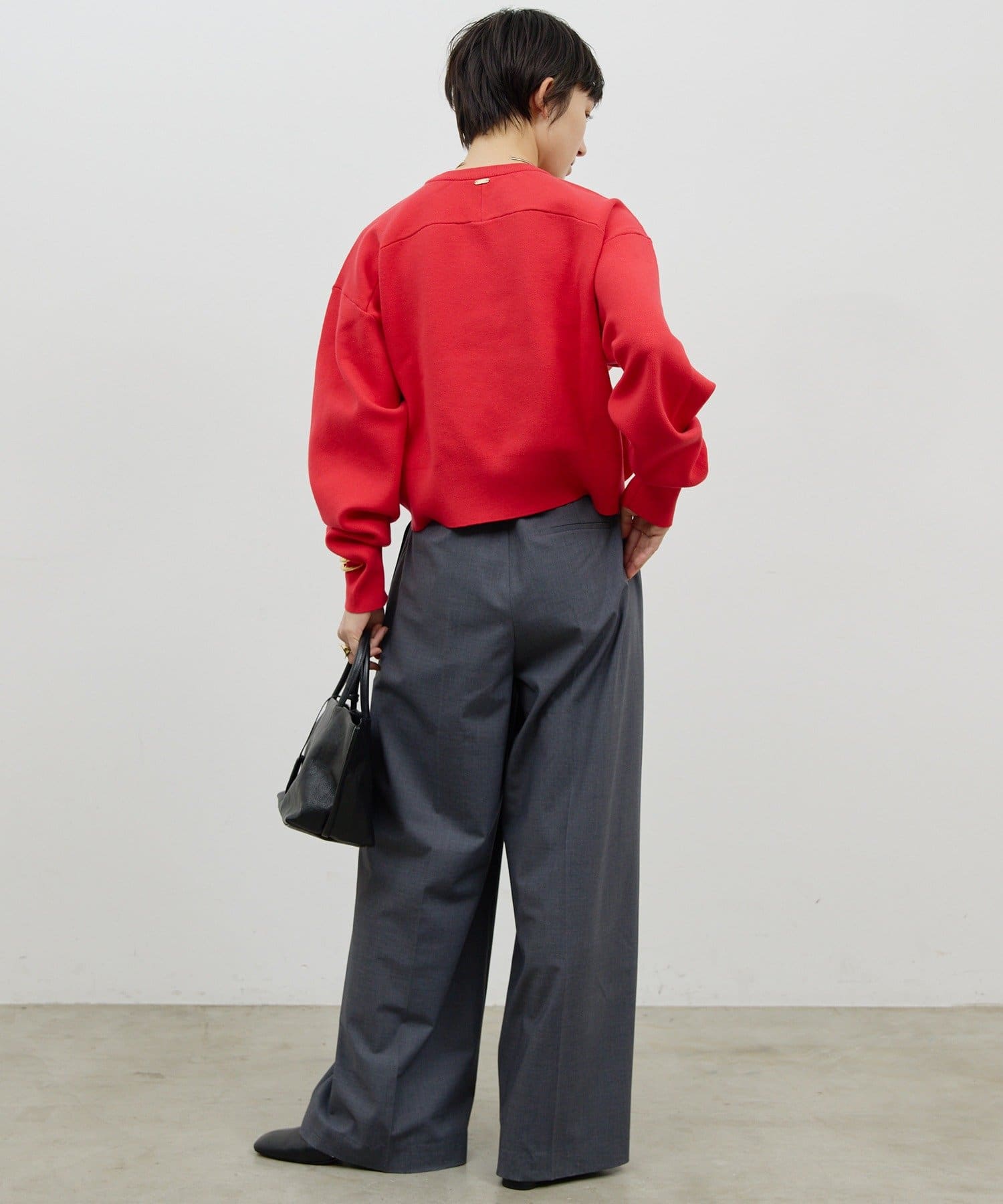 GALLARDAGALANTE(ガリャルダガランテ) スウェットライククルーニット