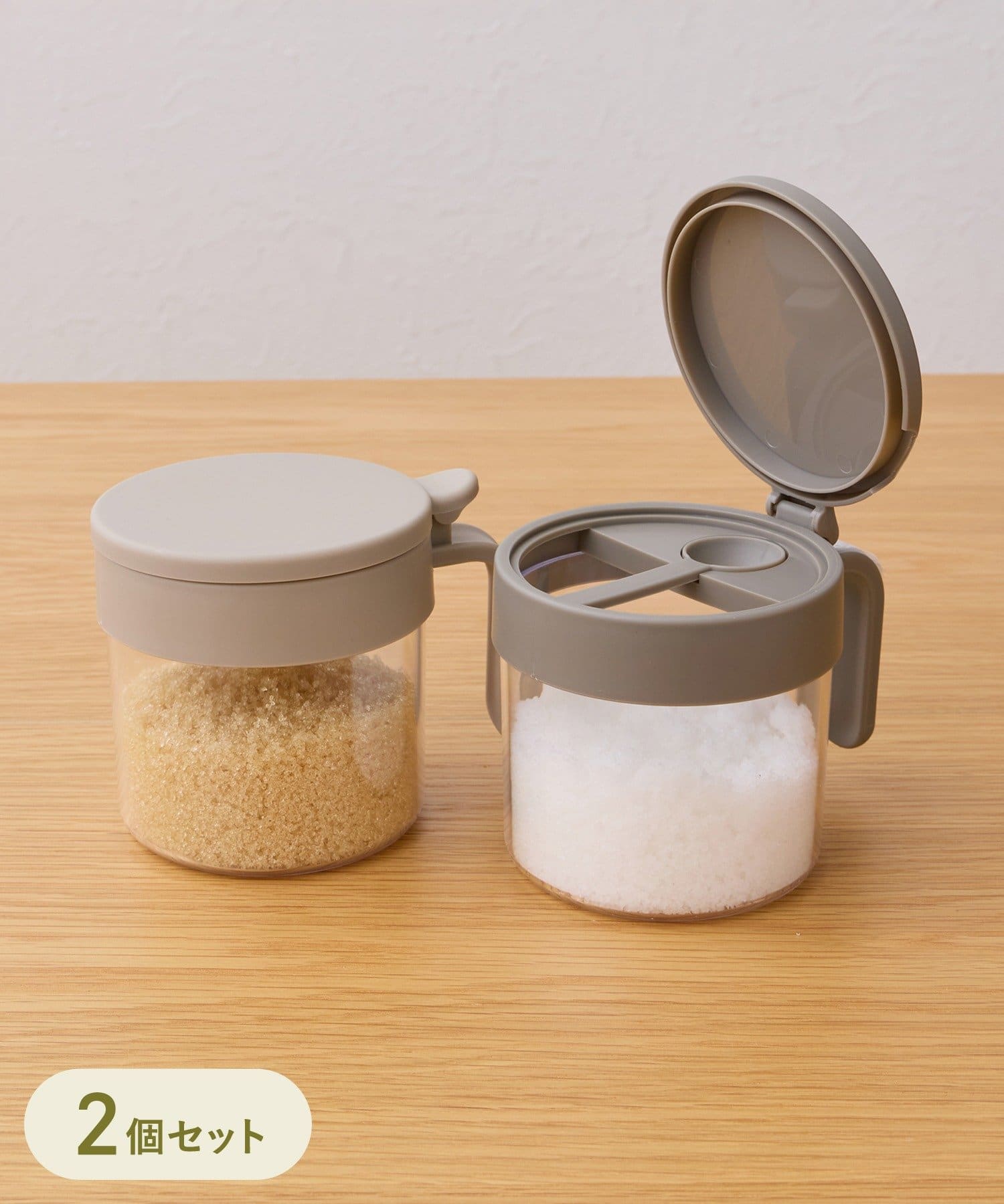 3COINS(スリーコインズ) 調味料ポット2個セット／KITINTO