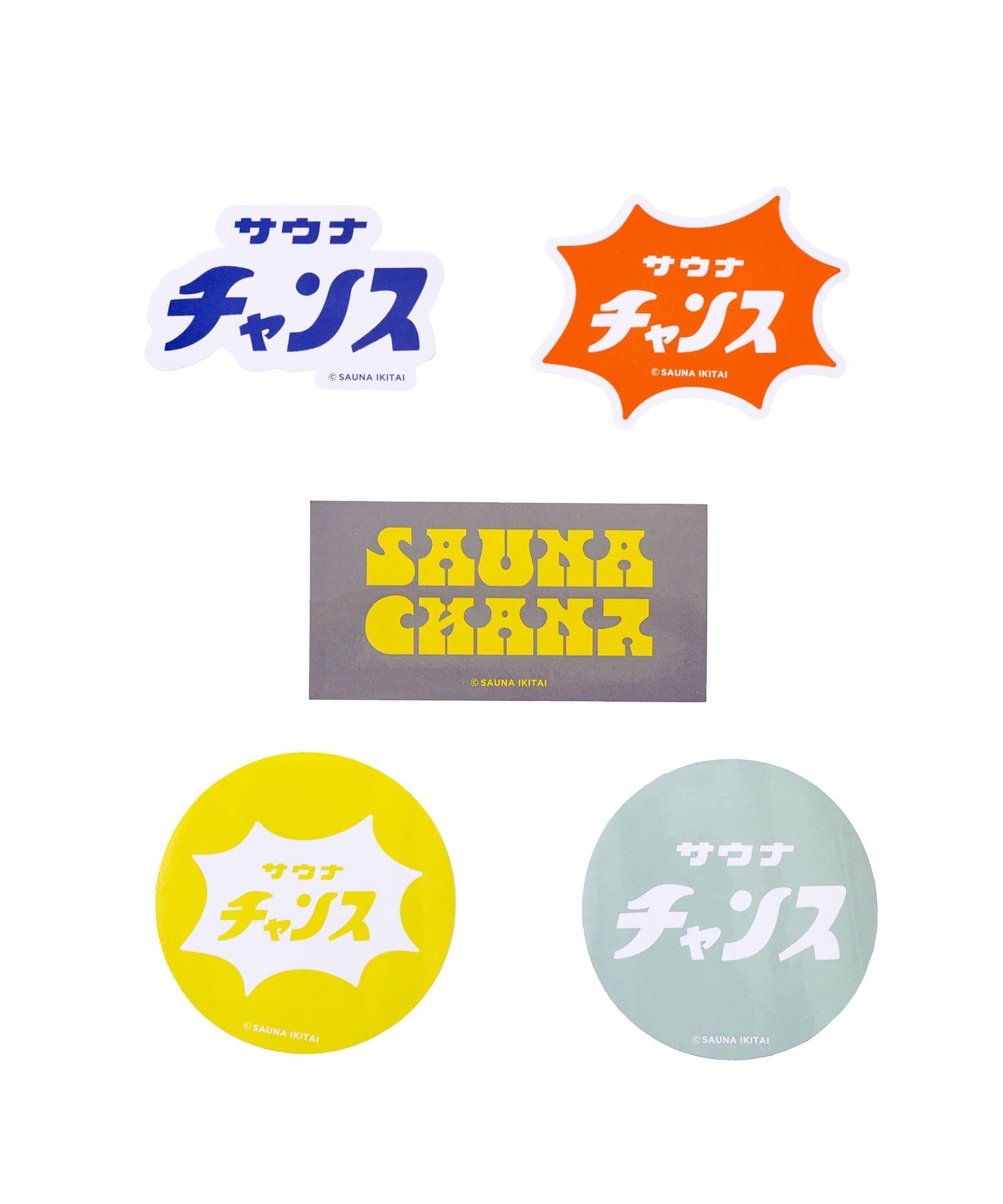 3COINS(スリーコインズ) ステッカー5枚セット／サウナイキタイ