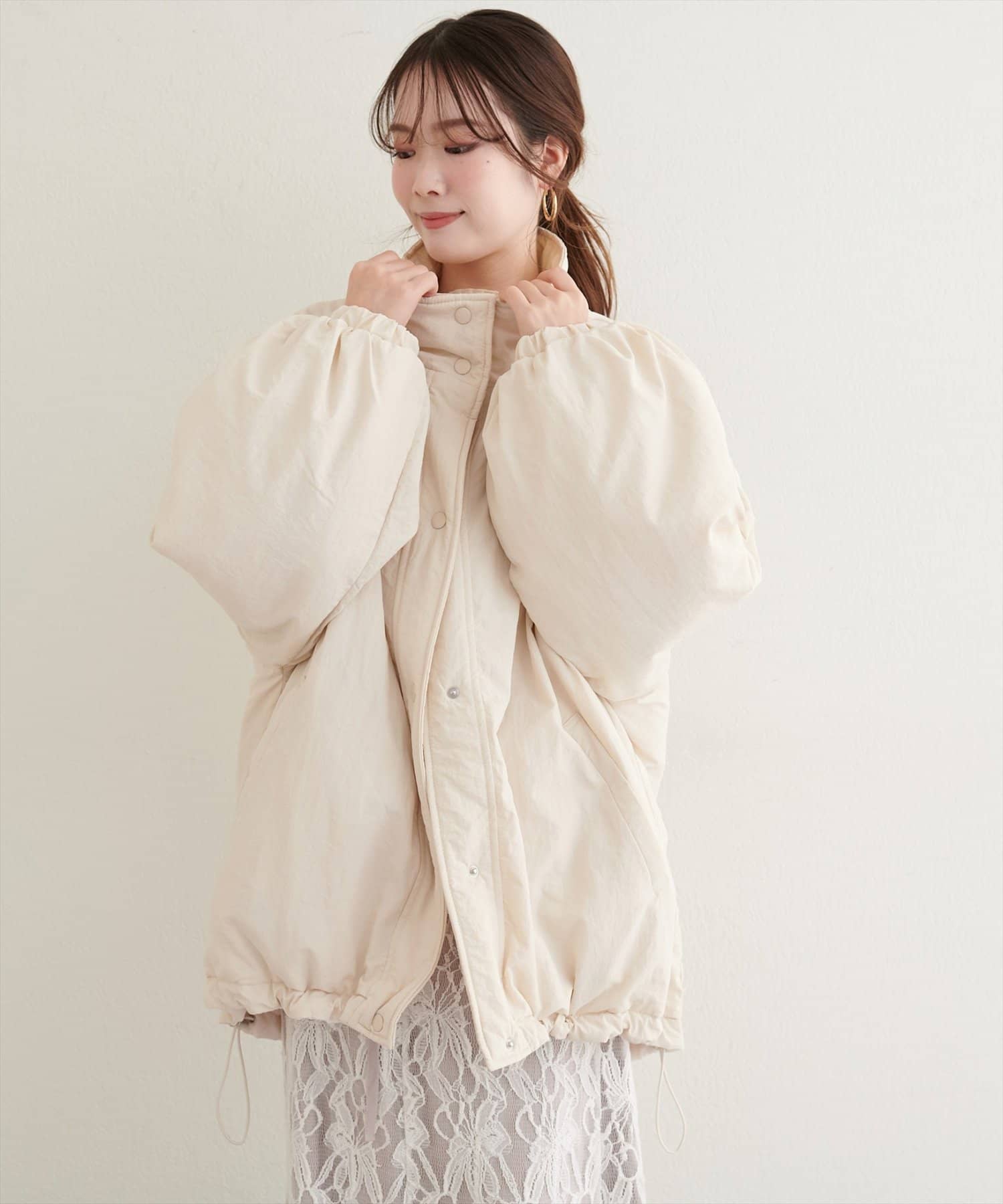 natural couture(ナチュラルクチュール) ナイロンワッシャーリバーシコート