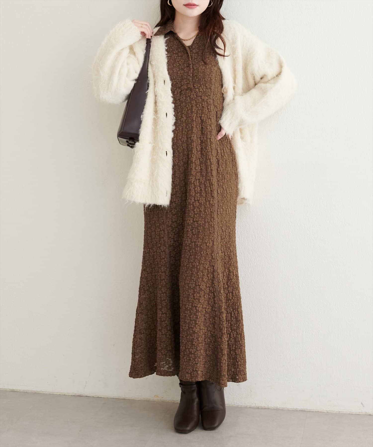 natural couture(ナチュラルクチュール) 【WEB限定】総レースマーメイドワンピース