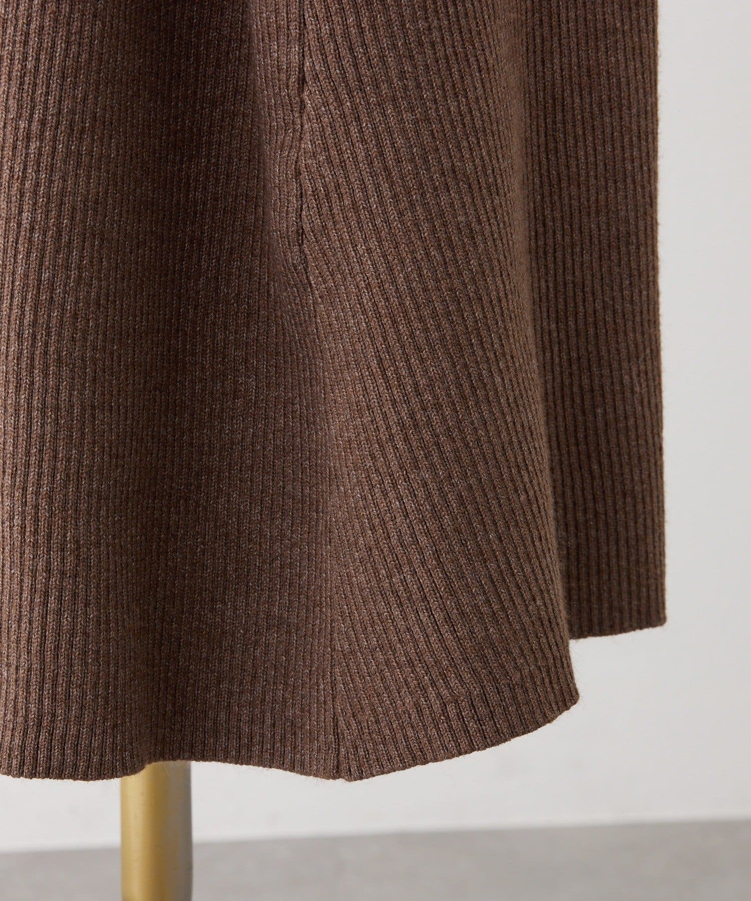 one after another NICE CLAUP(ワンアフターアナザー ナイスクラップ) 襟付き金ボタンニットロングワンピース