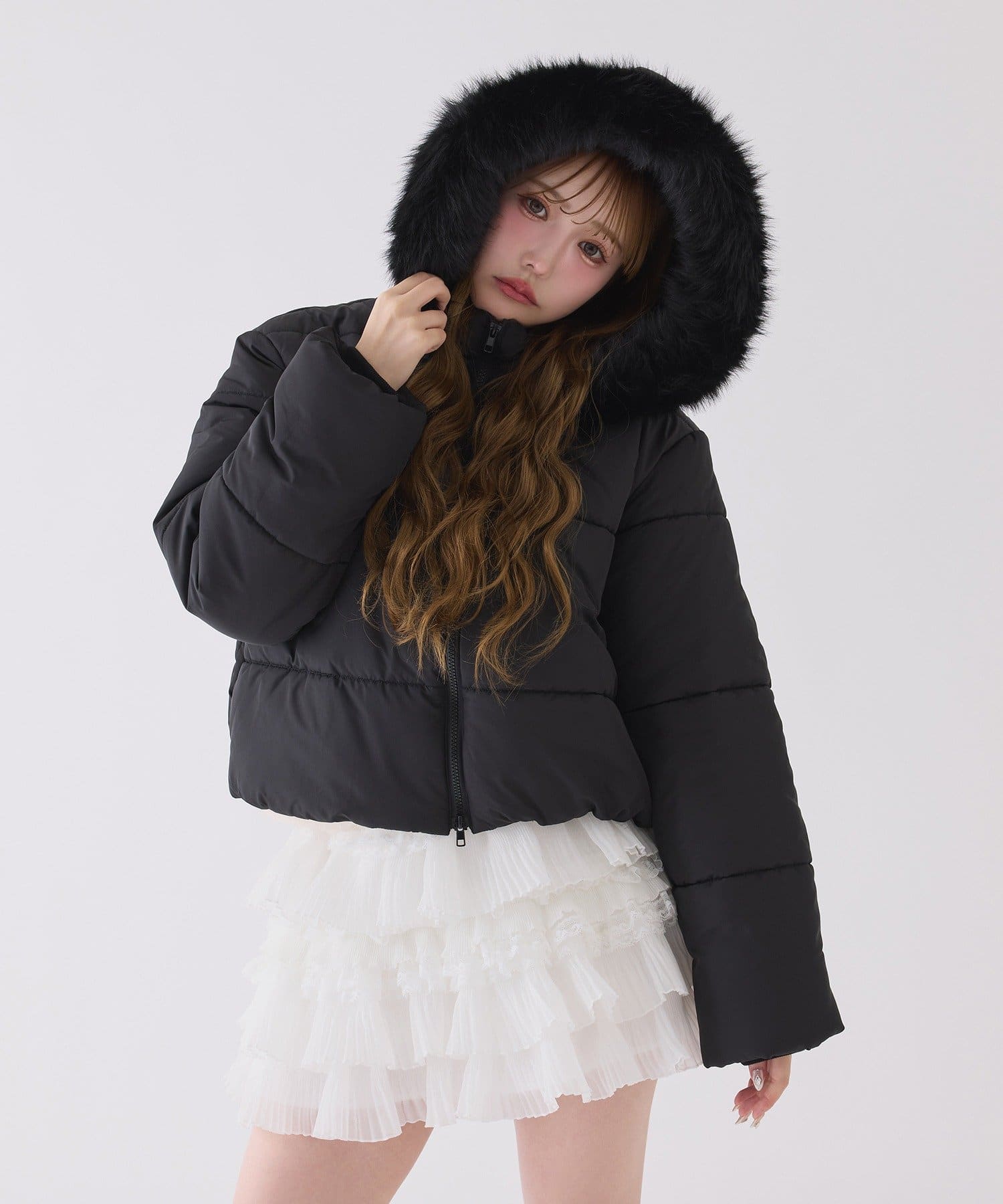 one after another NICE CLAUP(ワンアフターアナザー ナイスクラップ) ファー付きショートエコダウン