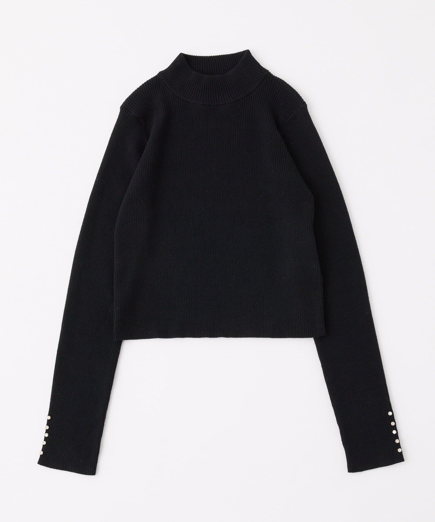 one after another NICE CLAUP(ワンアフターアナザー ナイスクラップ) 袖ボタンプチハイニット