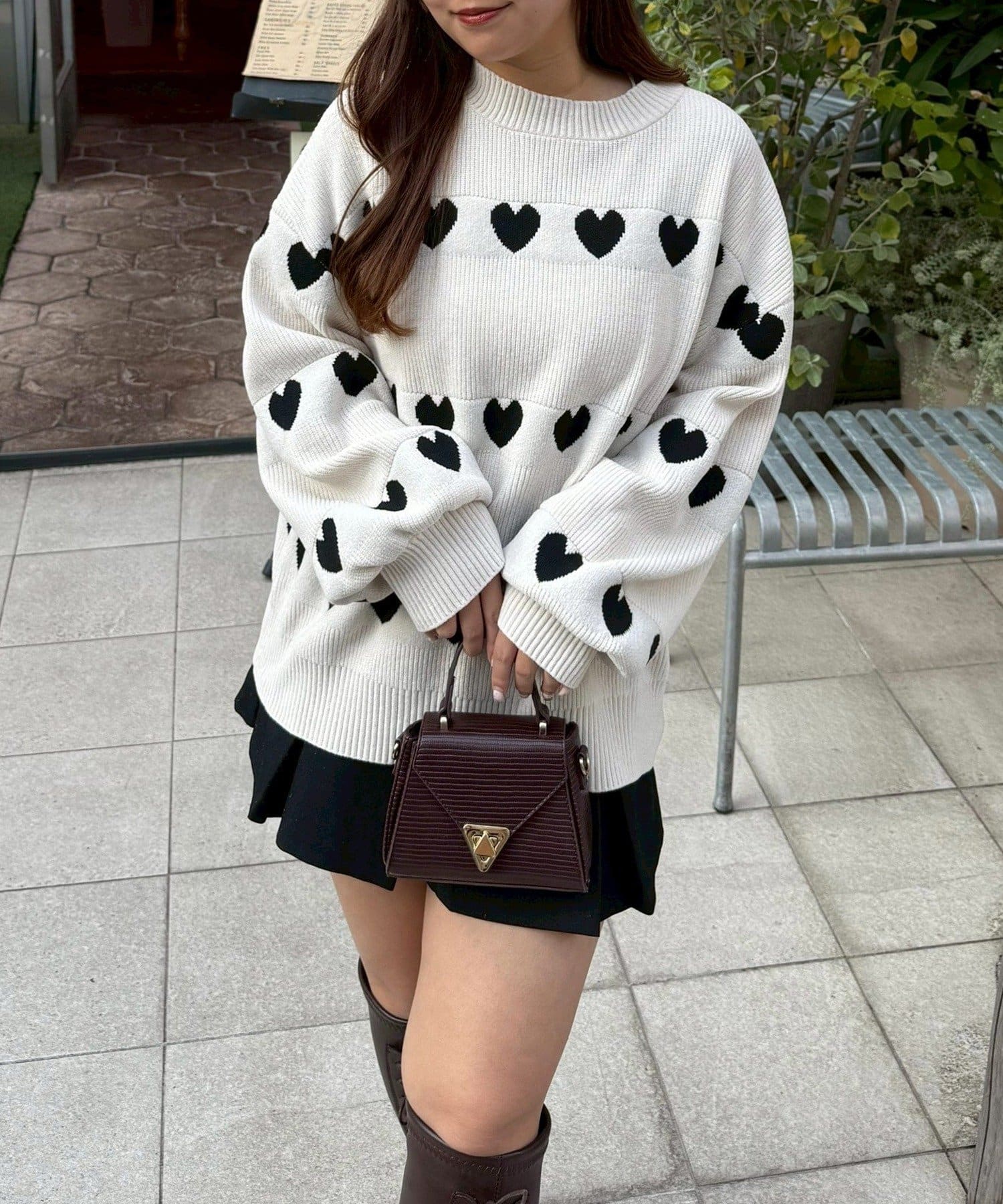 Remind me and forever(リマインドミーアンドフォーエバー) ベロアモールたっぷりハートニット