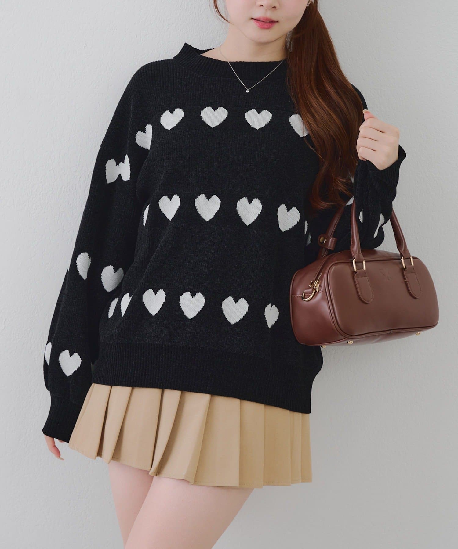 Remind me and forever(リマインドミーアンドフォーエバー) ベロアモールたっぷりハートニット