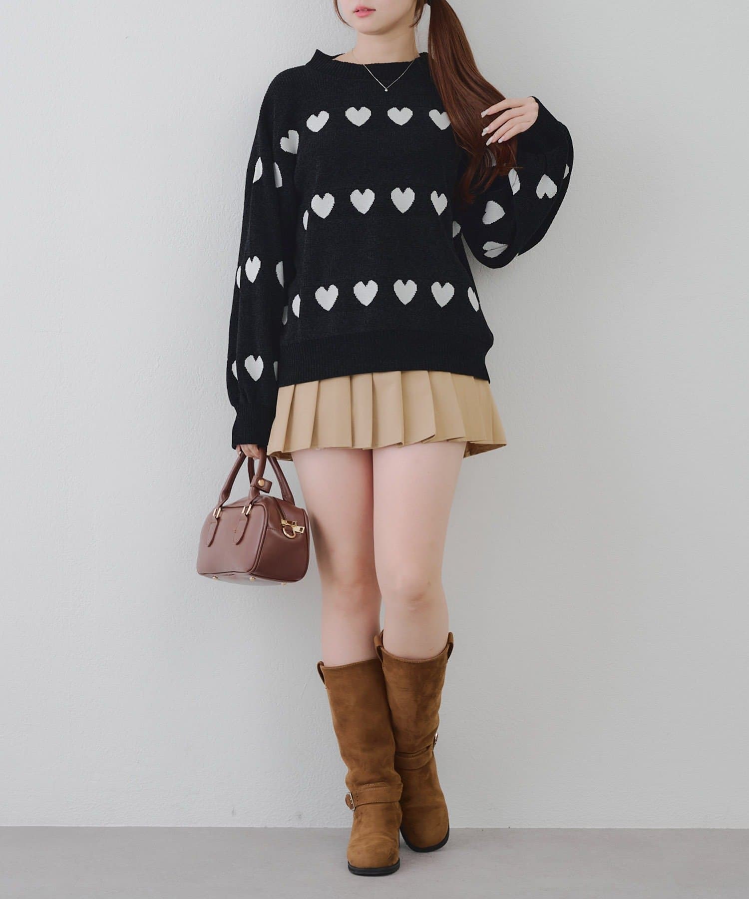 Remind me and forever(リマインドミーアンドフォーエバー) ベロアモールたっぷりハートニット