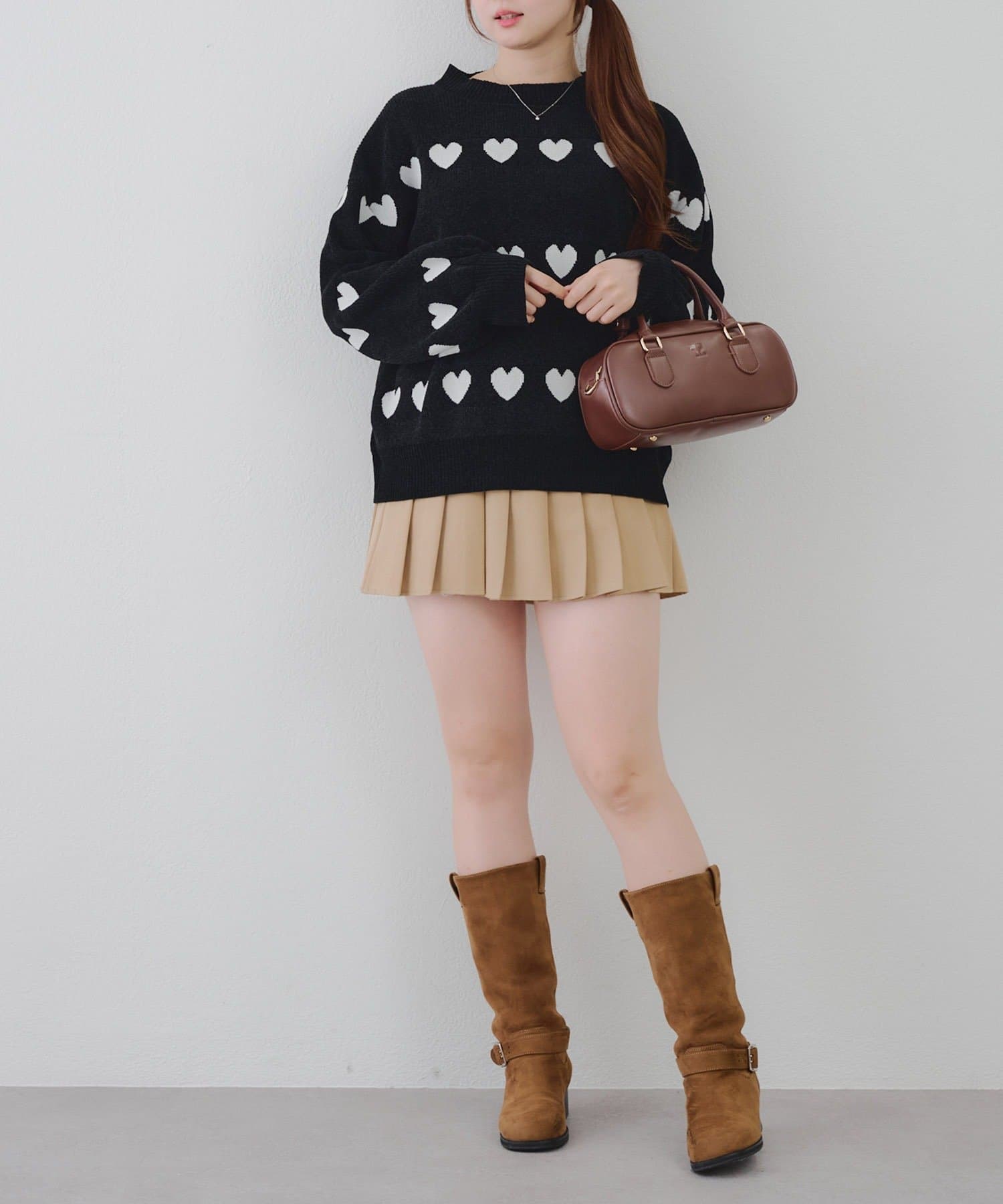 Remind me and forever(リマインドミーアンドフォーエバー) ベロアモールたっぷりハートニット