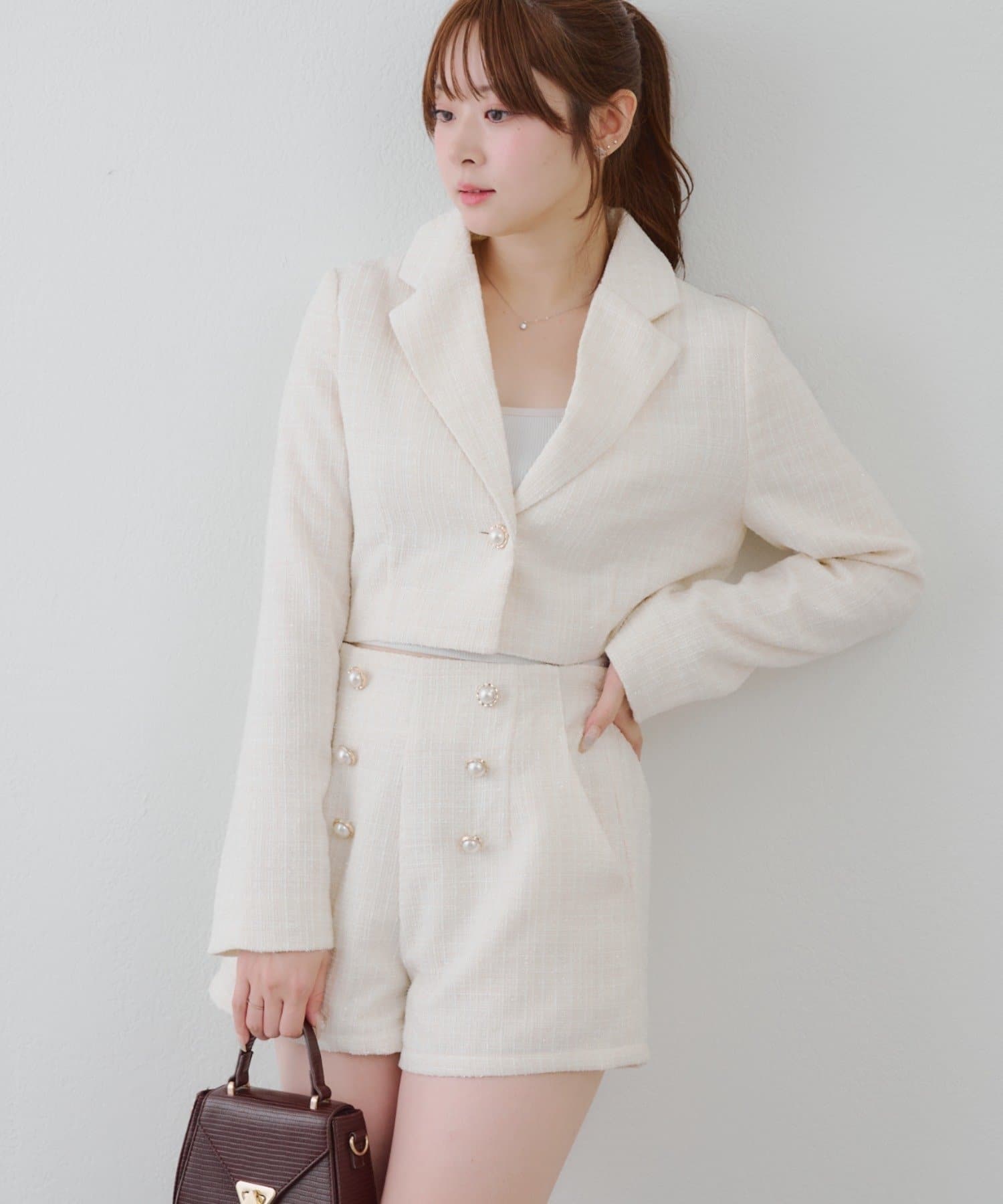 Remind me and forever(リマインドミーアンドフォーエバー) 【セットアップ対応】ツイードショートジャケット