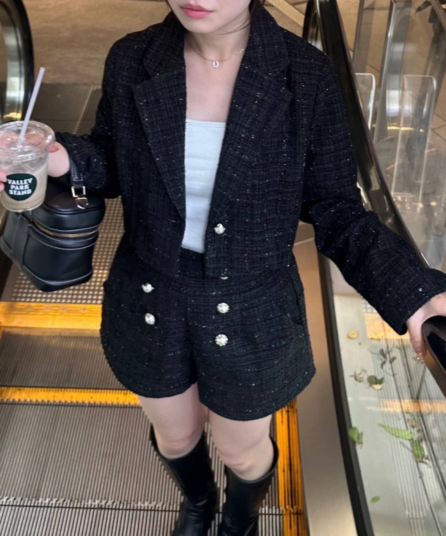 Remind me and forever(リマインドミーアンドフォーエバー) 【セットアップ対応】ツイードショートジャケット